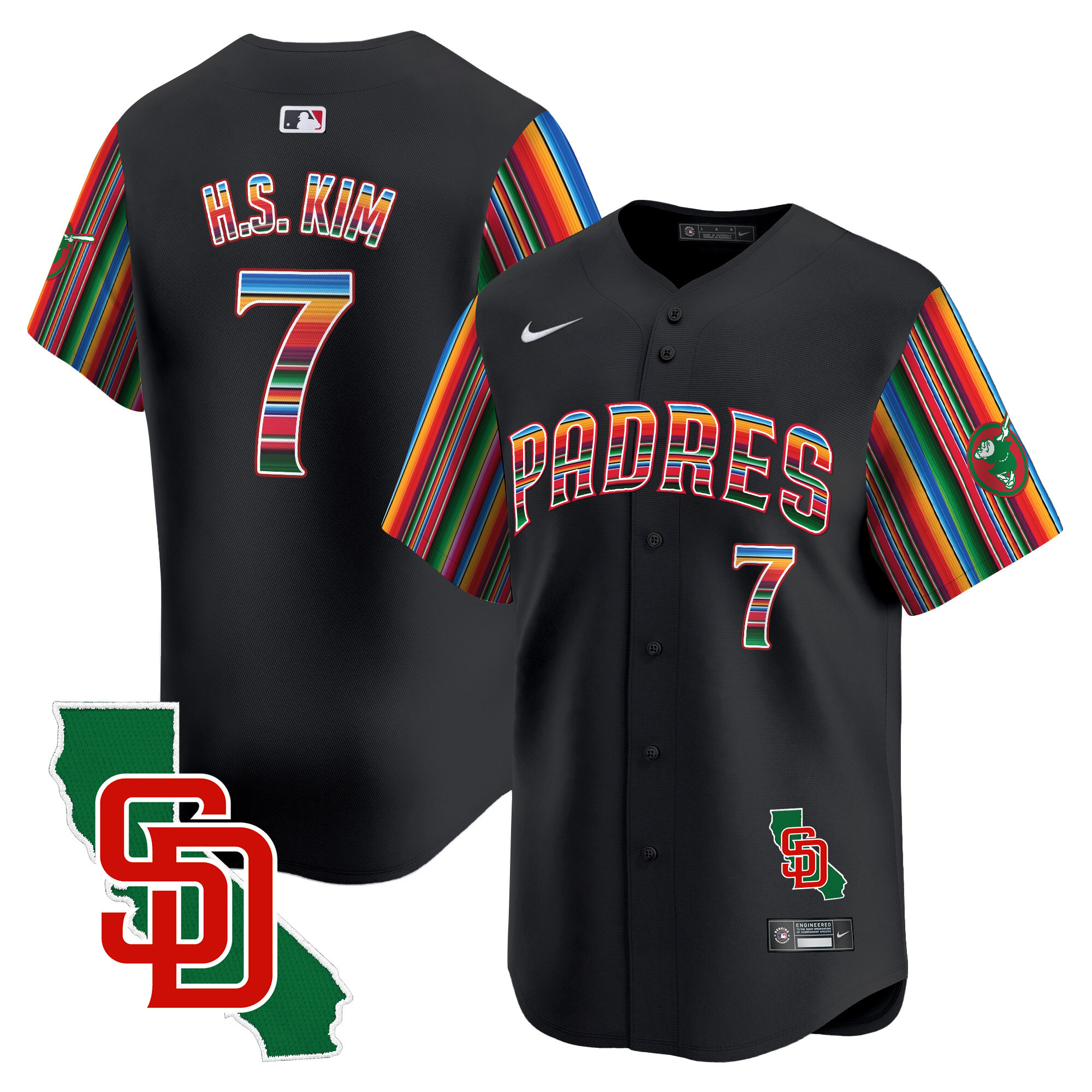 Men's Padres Mexico California Patch Vapor Premier Limited Jersey V6 – All Stitched
