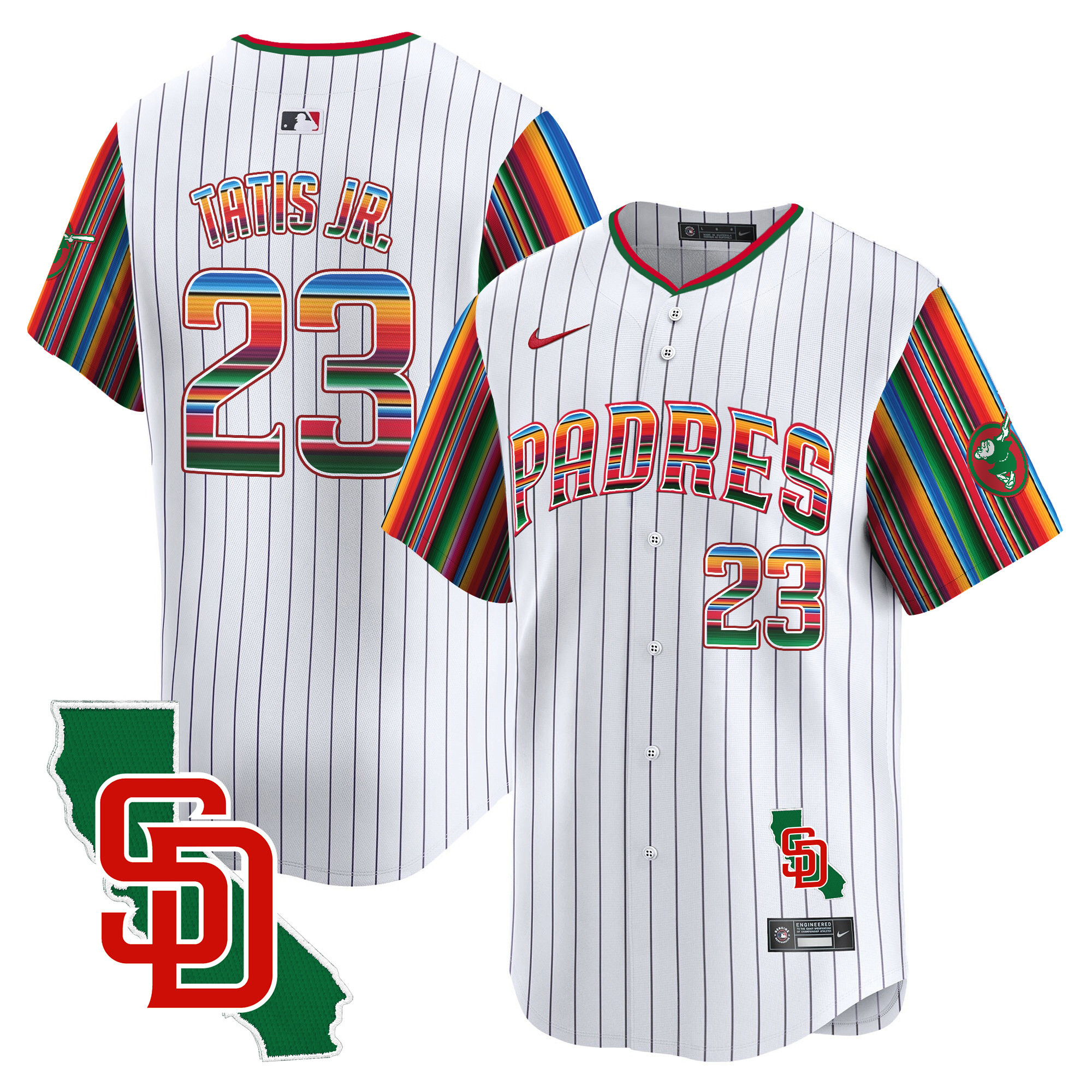 Men's Padres Mexico California Patch Vapor Premier Limited Jersey V6 – All Stitched