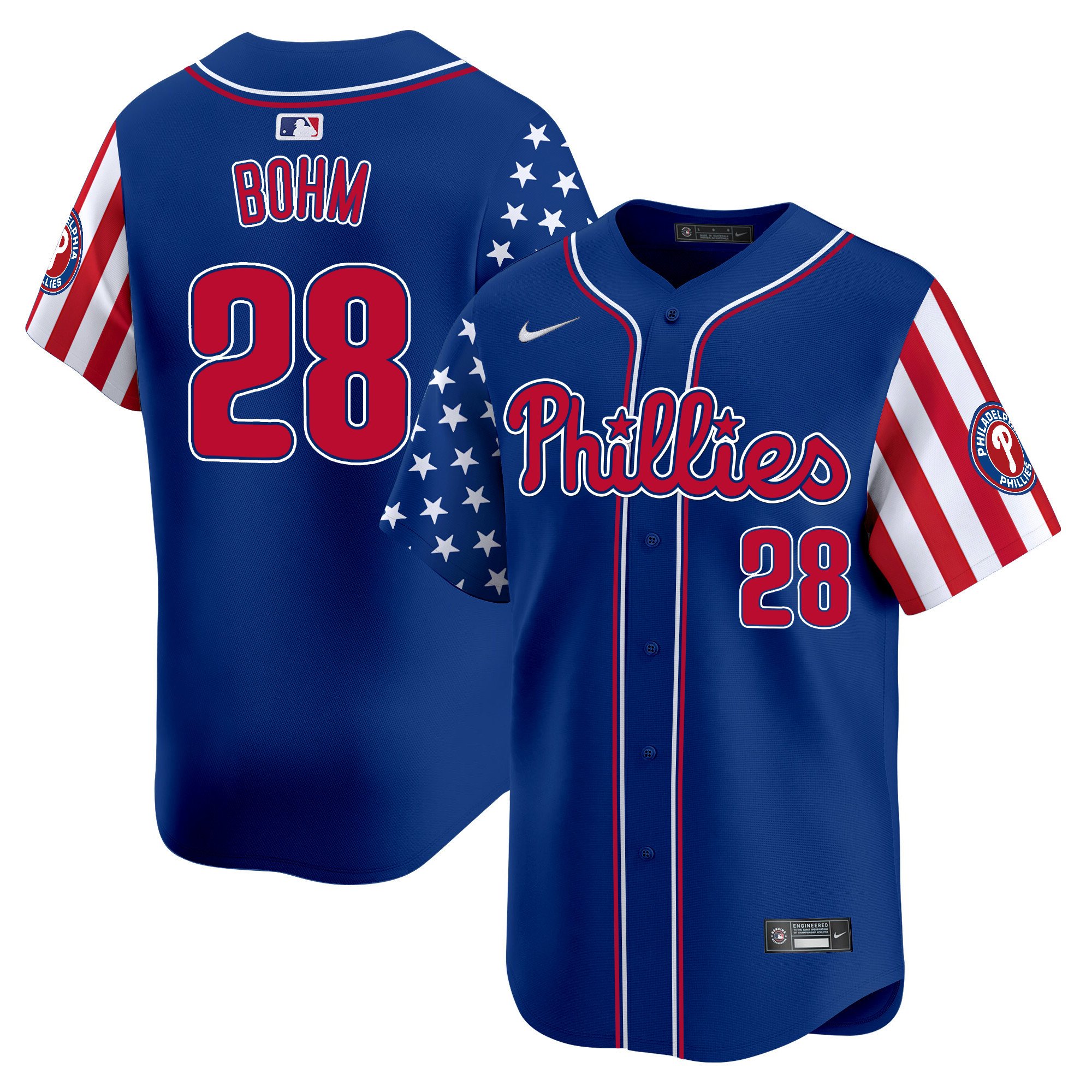 Men's Phillies 2024 Independence Day Vapor Premier Limited Jersey - All Stitched