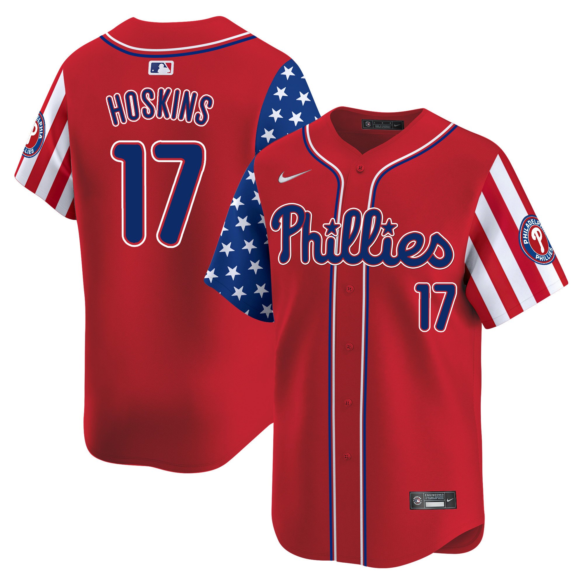 Men's Phillies 2024 Independence Day Vapor Premier Limited Jersey - All Stitched