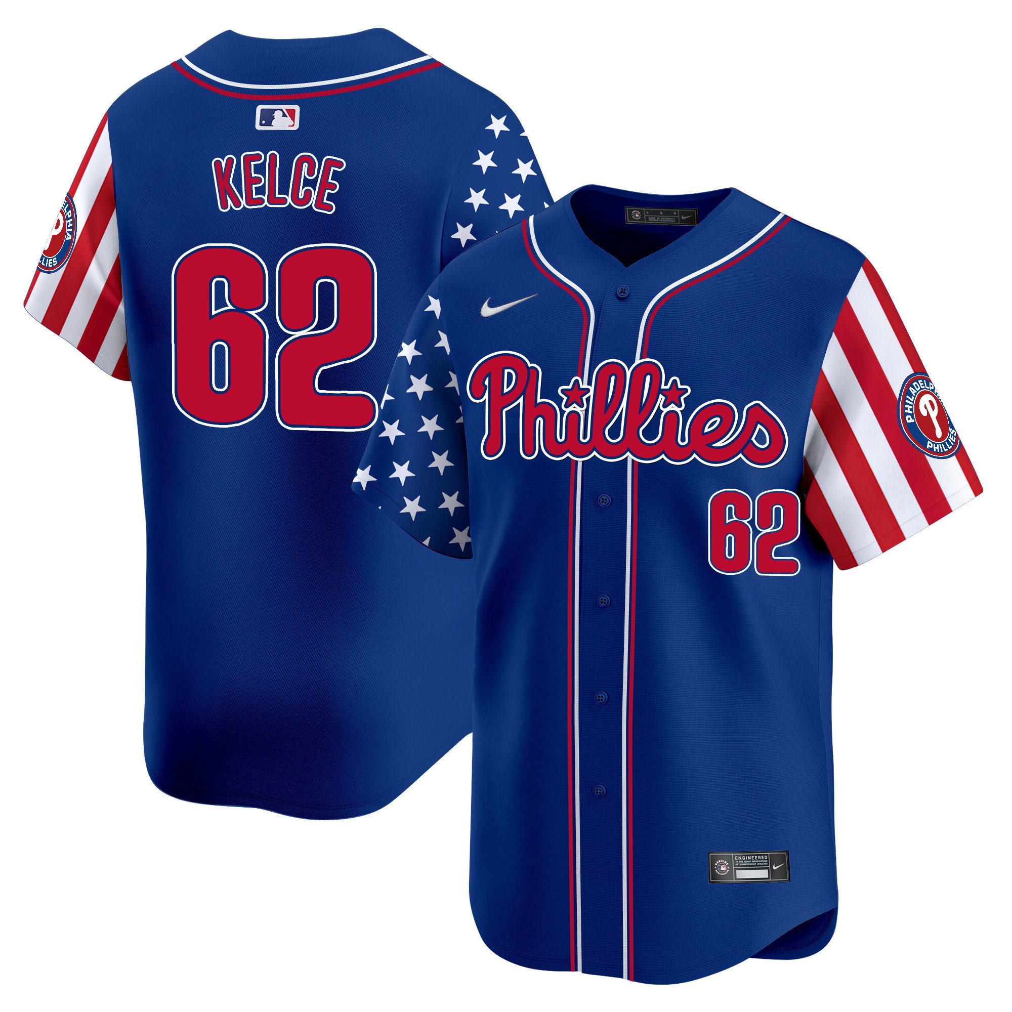 Men's Phillies 2024 Independence Day Vapor Premier Limited Jersey - All Stitched