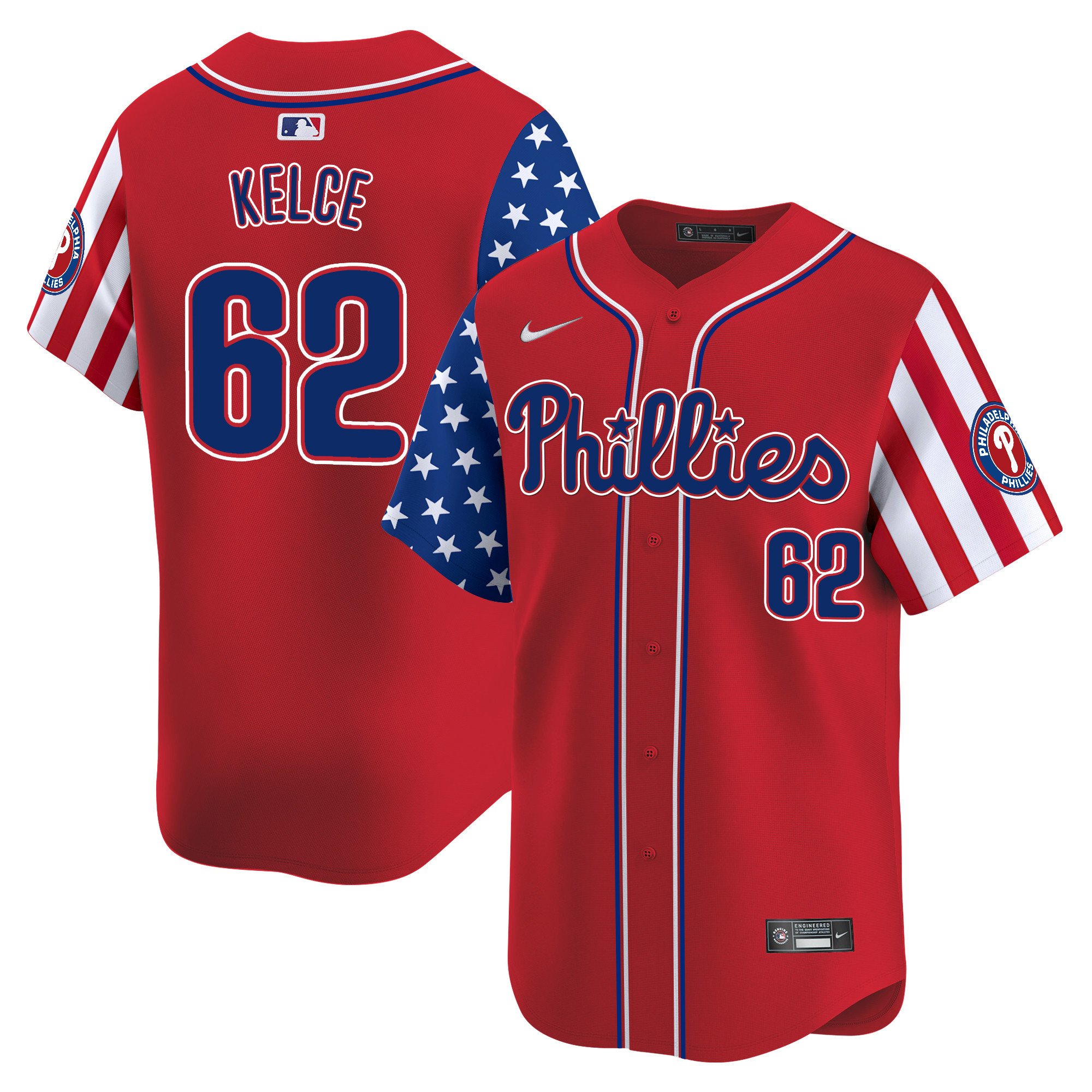 Men's Phillies 2024 Independence Day Vapor Premier Limited Jersey - All Stitched