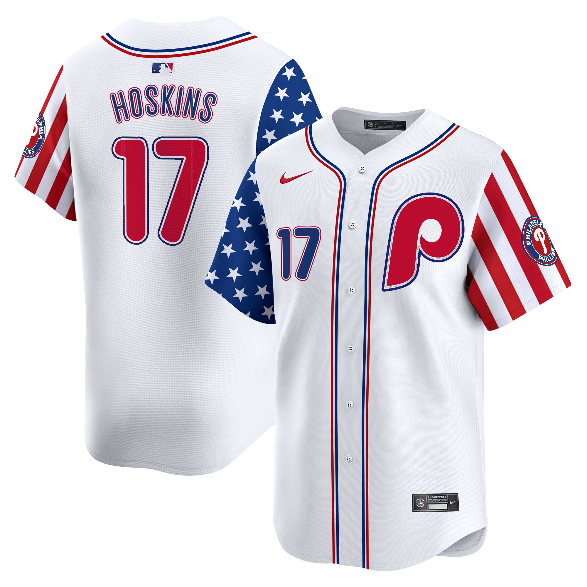 Men's Phillies 2024 Independence Day Vapor Premier Limited Jersey - All Stitched