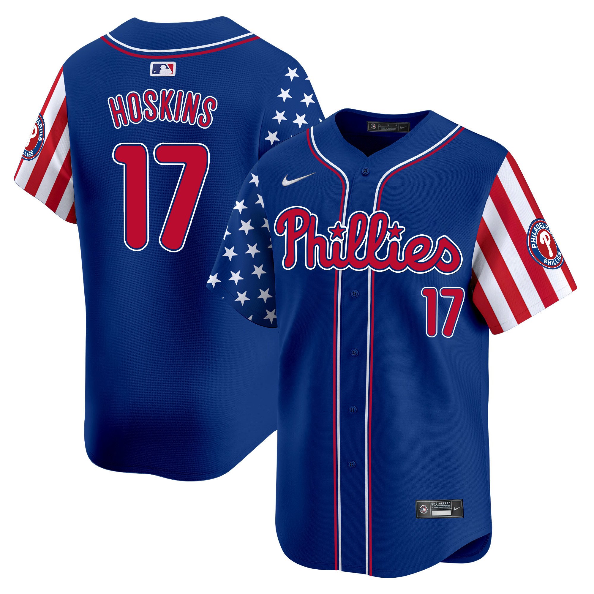 Men's Phillies 2024 Independence Day Vapor Premier Limited Jersey - All Stitched