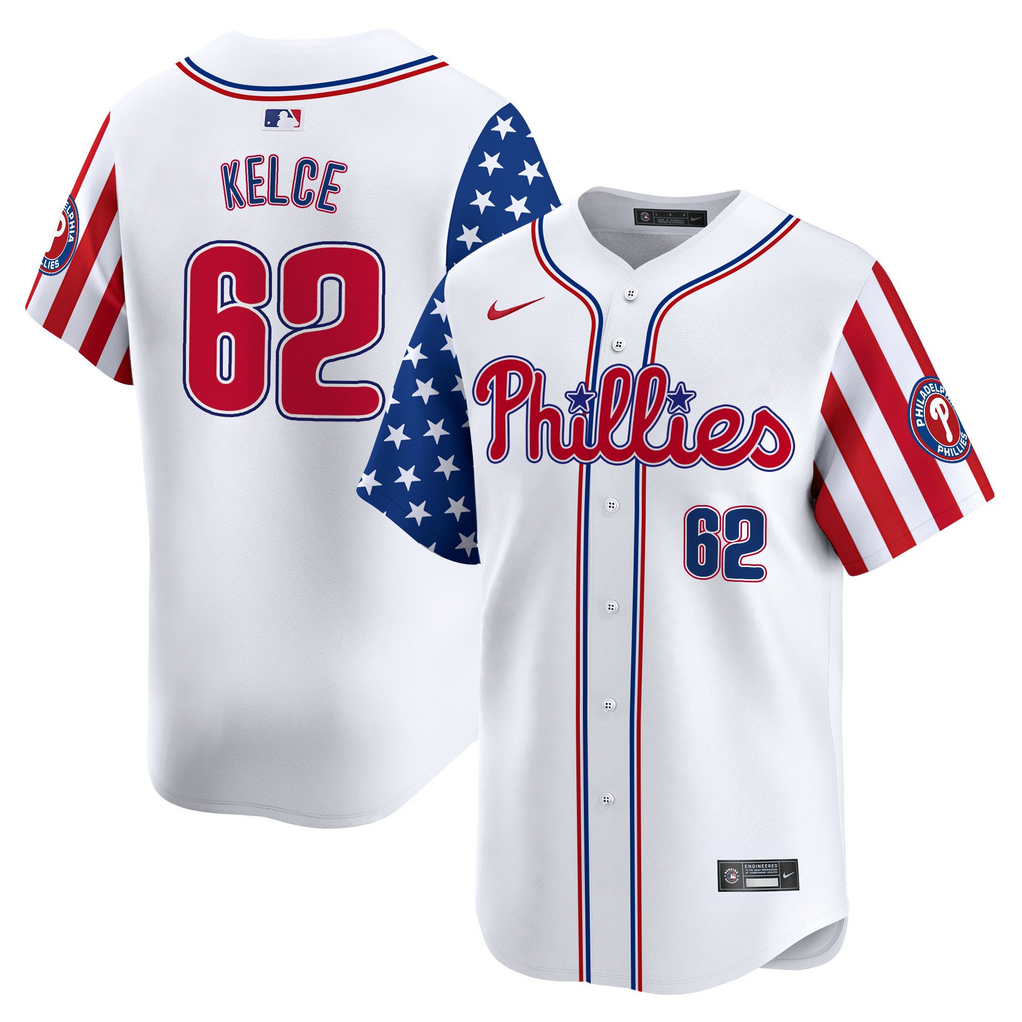 Men's Phillies 2024 Independence Day Vapor Premier Limited Jersey - All Stitched