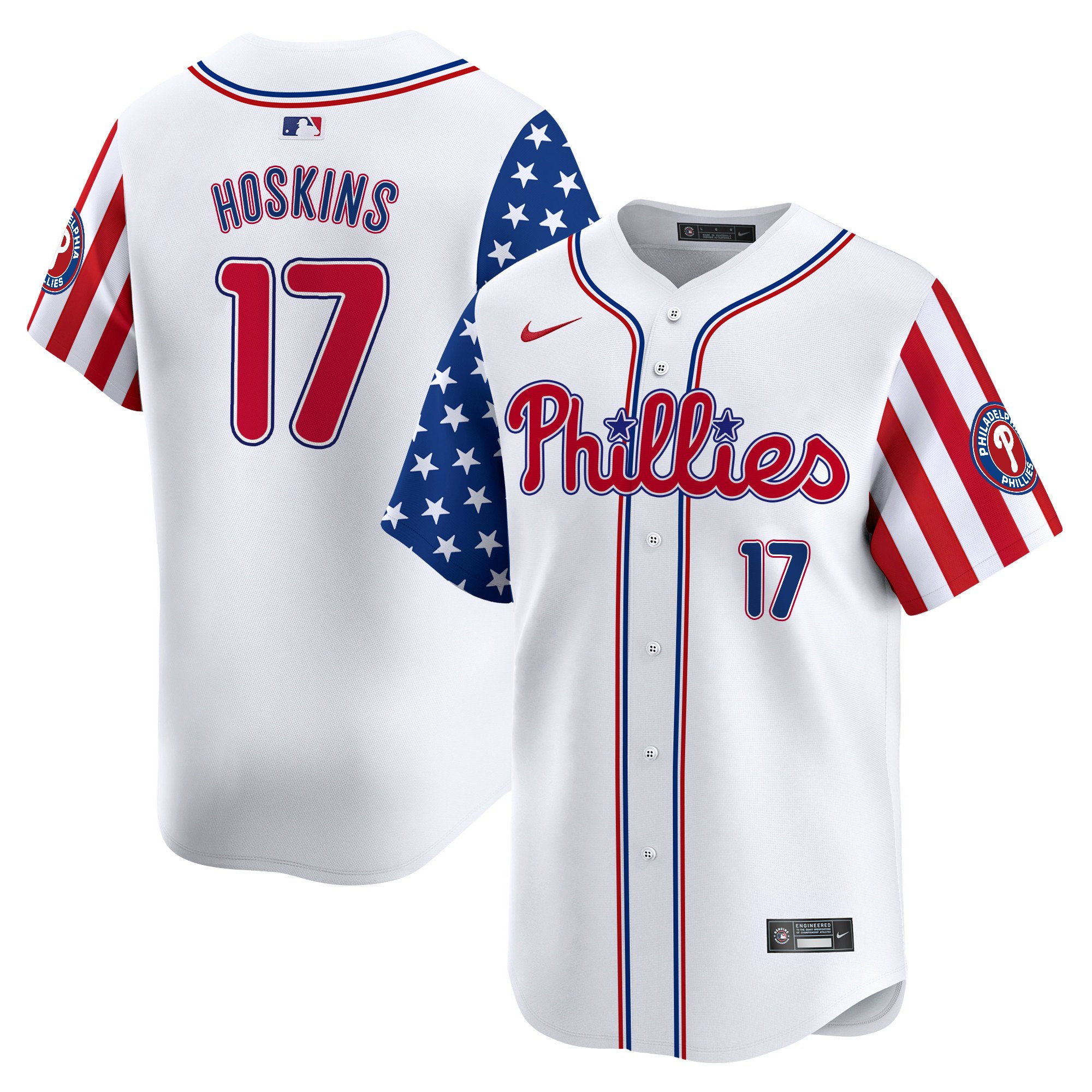 Men's Phillies 2024 Independence Day Vapor Premier Limited Jersey - All Stitched
