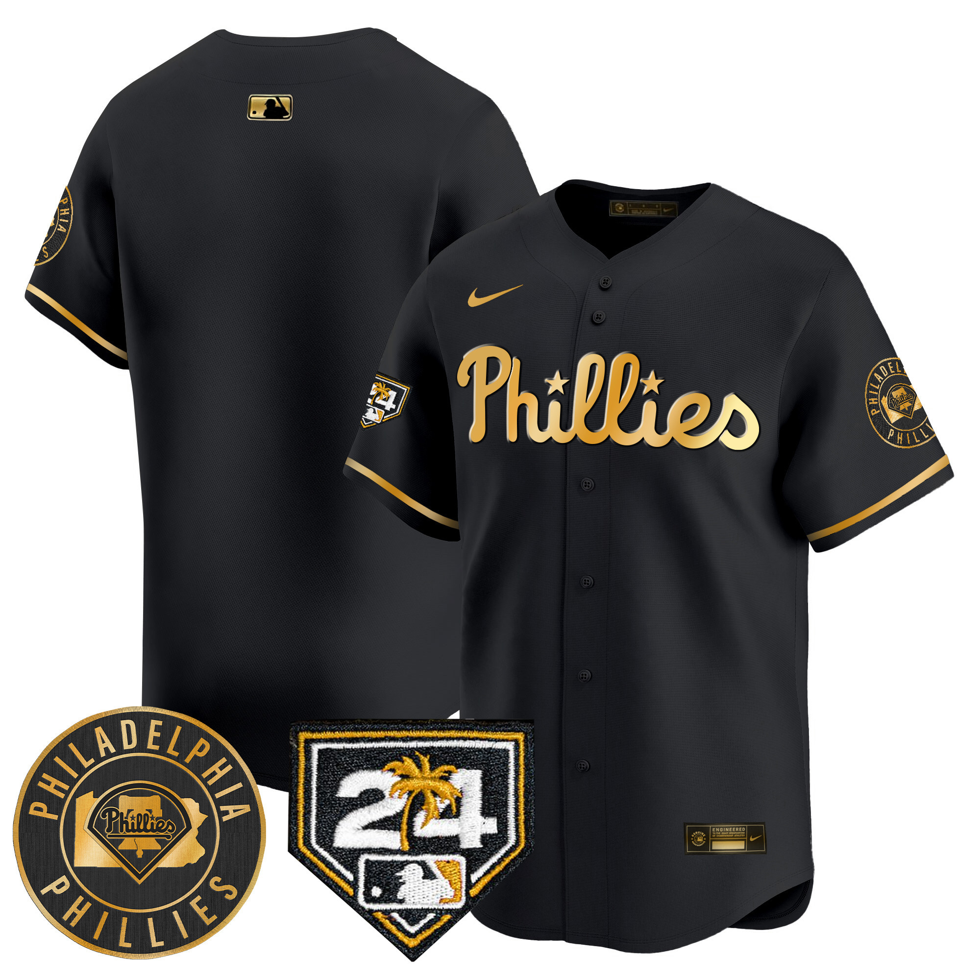 Men's Phillies 2024 Spring Training Patch Vapor Premier Limited Jersey V2 - All Stitched