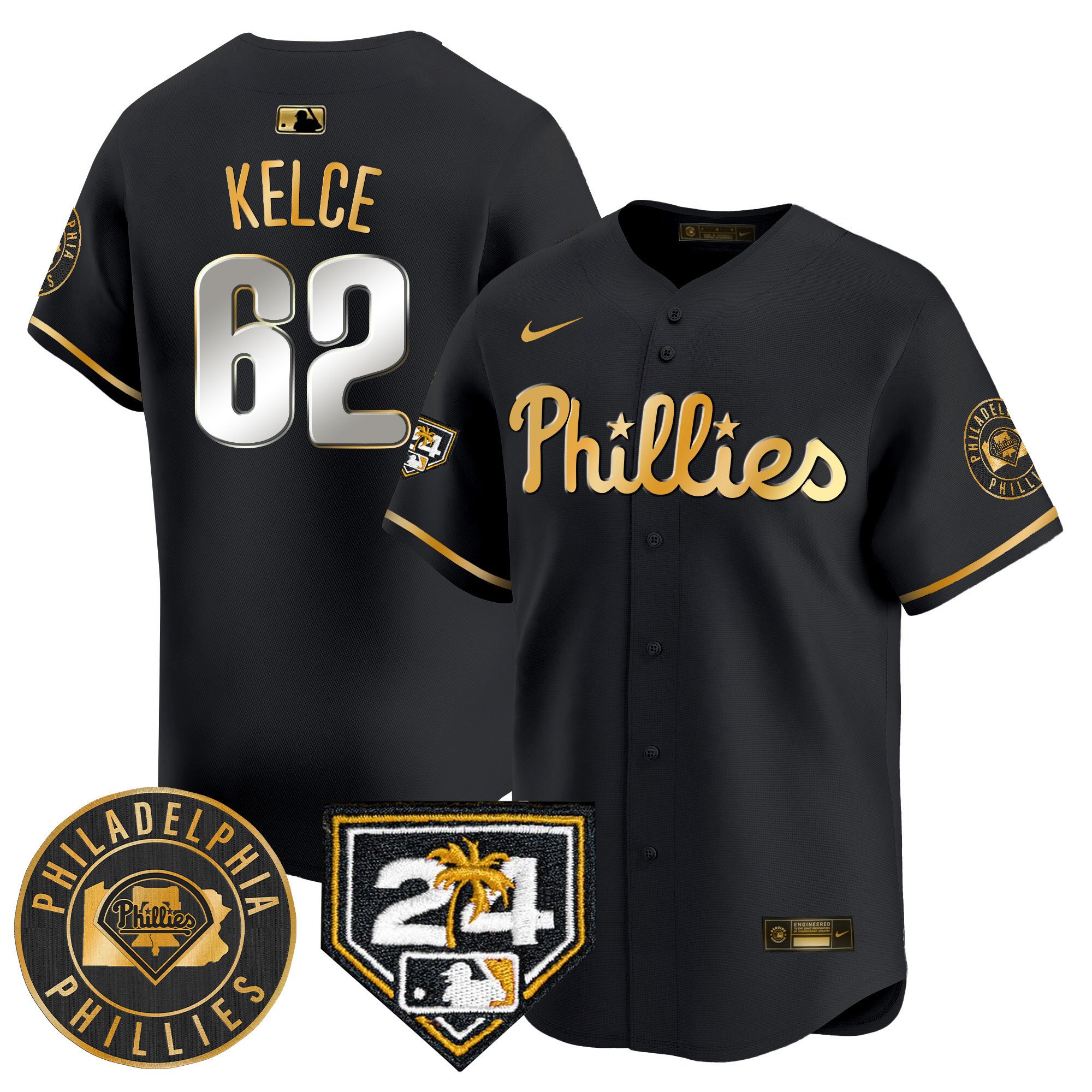 Men's Phillies 2024 Spring Training Patch Vapor Premier Limited Jersey V2 - All Stitched