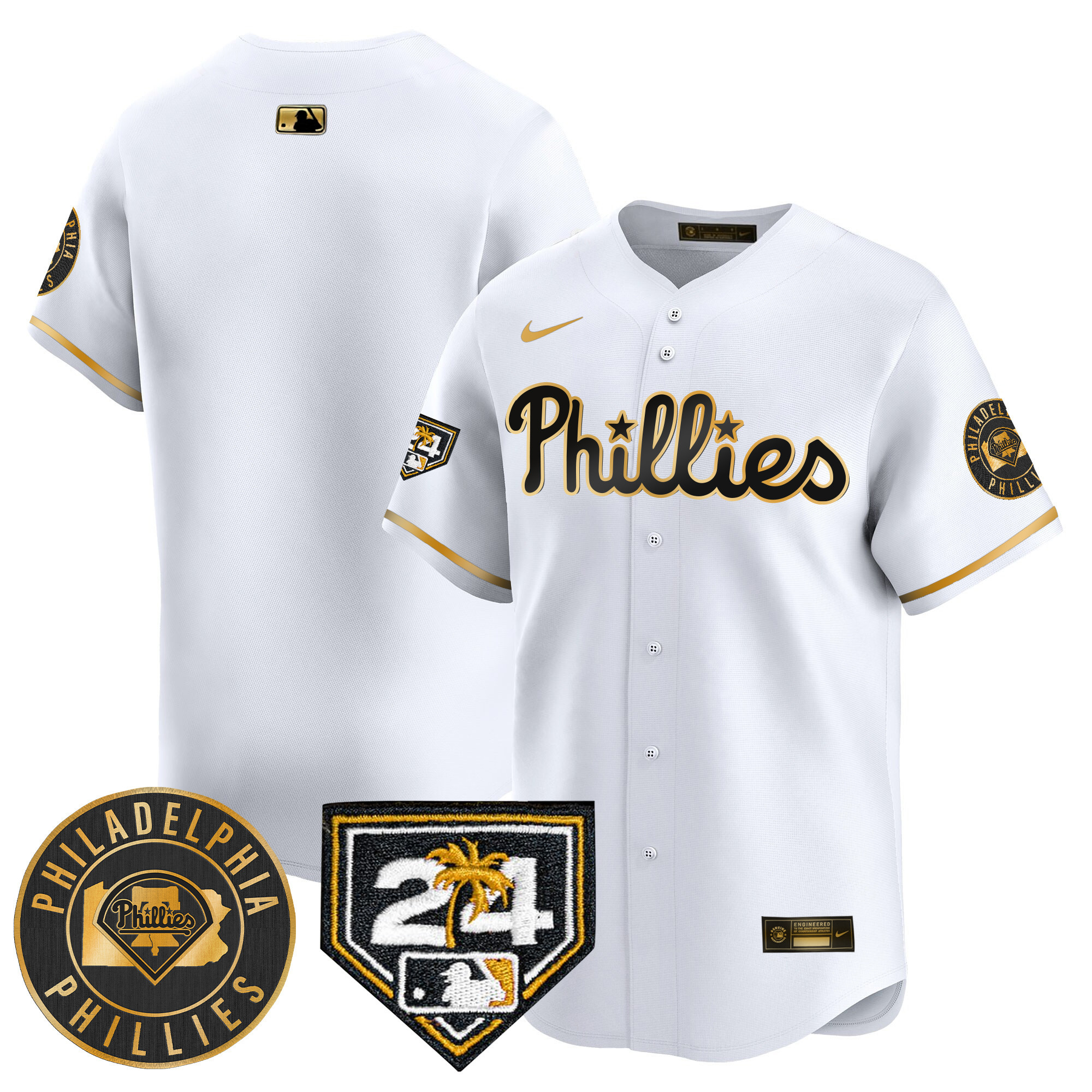 Men's Phillies 2024 Spring Training Patch Vapor Premier Limited Jersey V2 - All Stitched