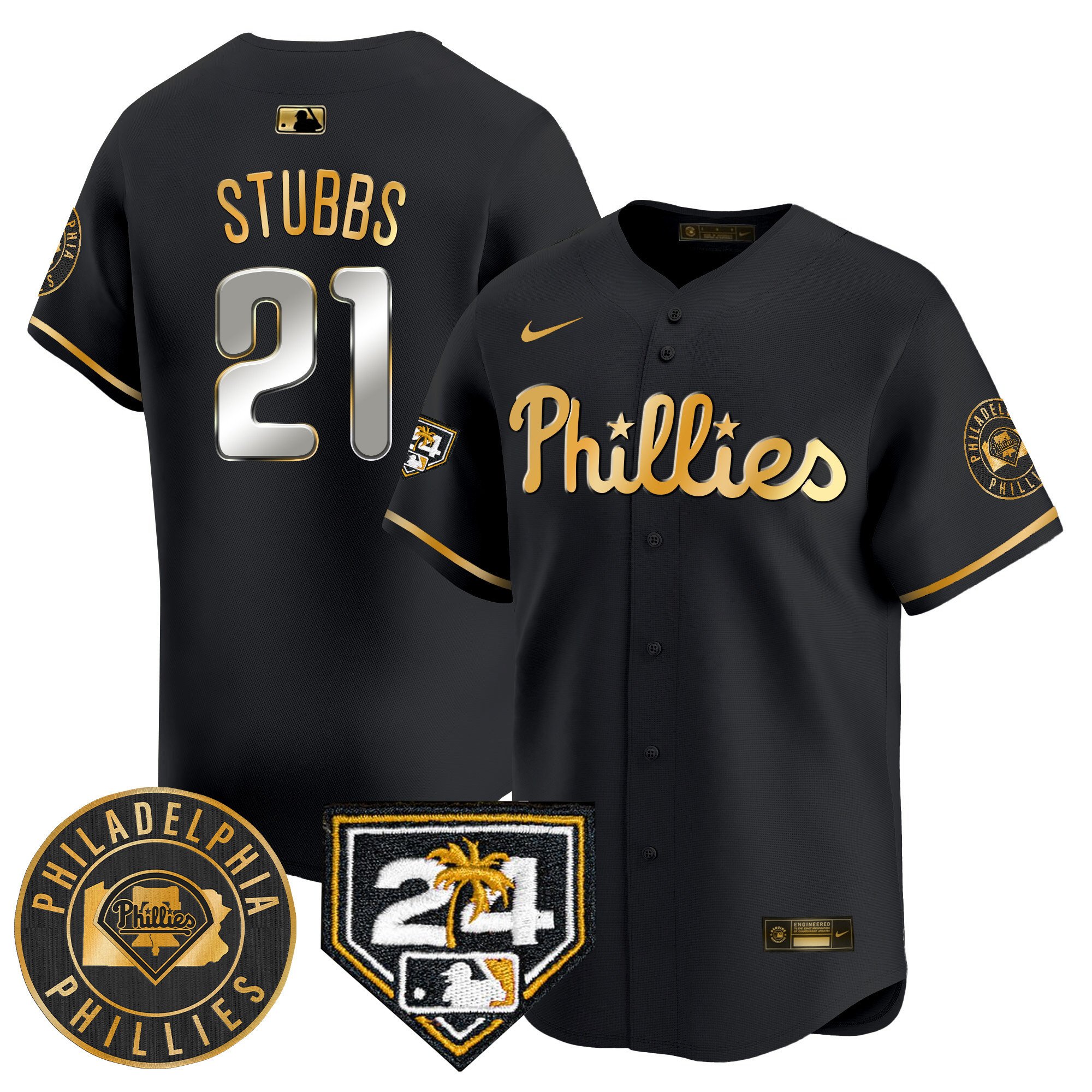 Men's Phillies 2024 Spring Training Patch Vapor Premier Limited Jersey V2 - All Stitched