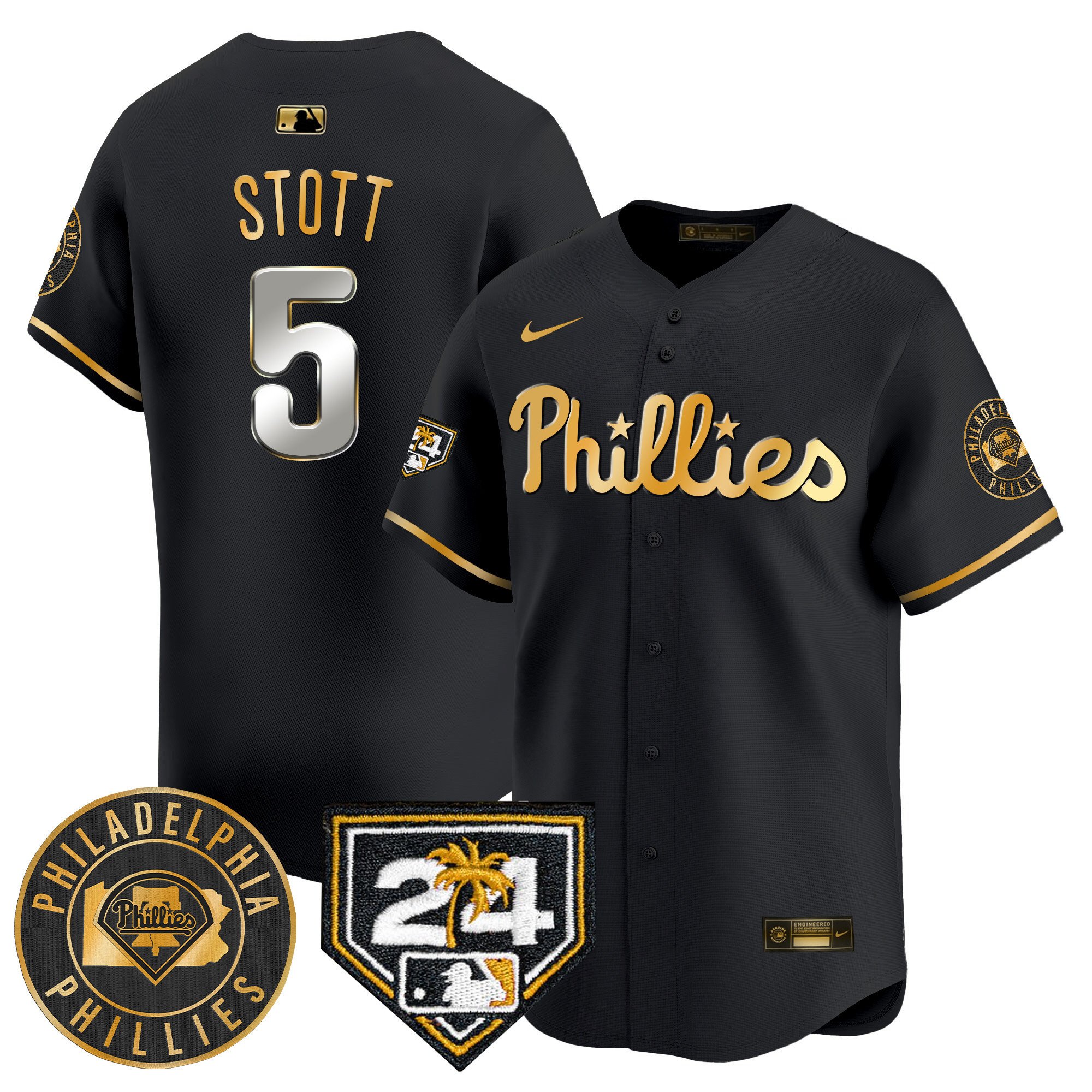 Men's Phillies 2024 Spring Training Patch Vapor Premier Limited Jersey V2 - All Stitched