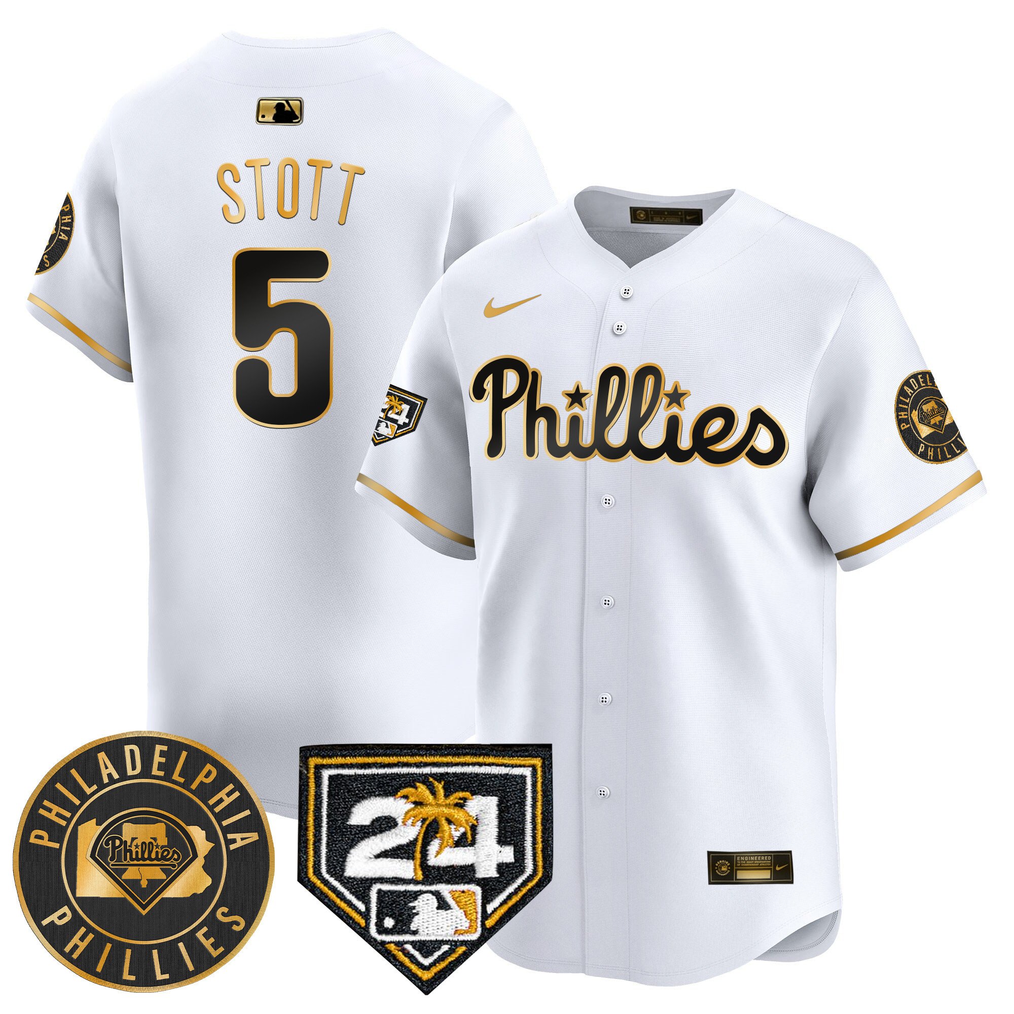 Men's Phillies 2024 Spring Training Patch Vapor Premier Limited Jersey V2 - All Stitched