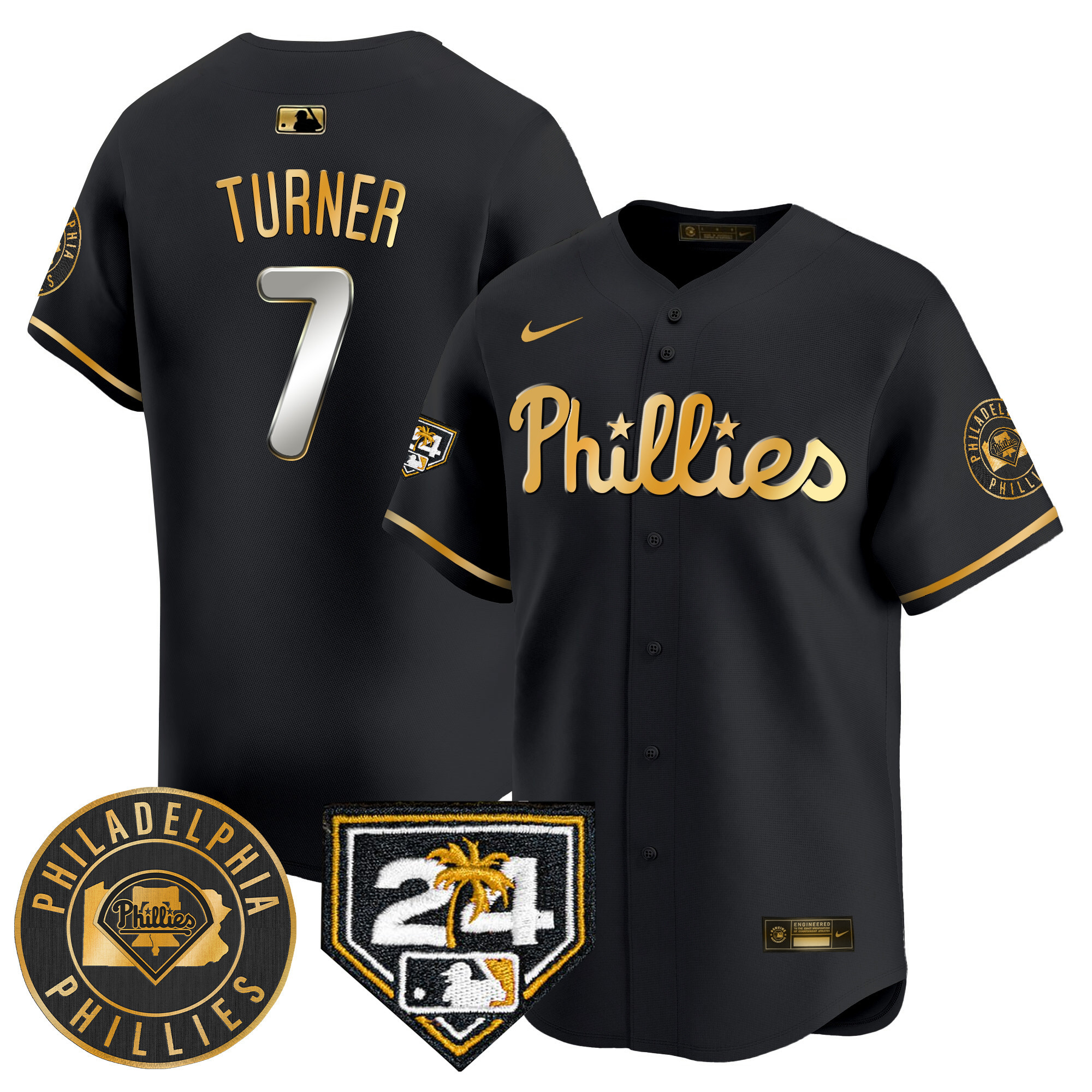 Men's Phillies 2024 Spring Training Patch Vapor Premier Limited Jersey V2 - All Stitched