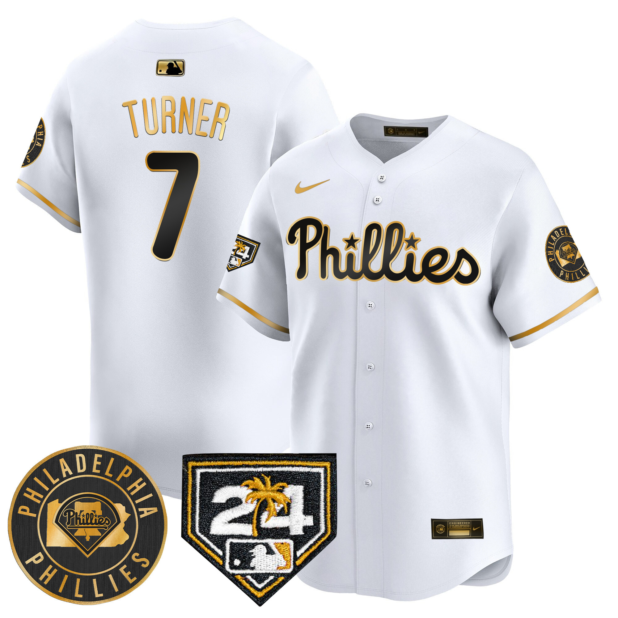 Men's Phillies 2024 Spring Training Patch Vapor Premier Limited Jersey V2 - All Stitched