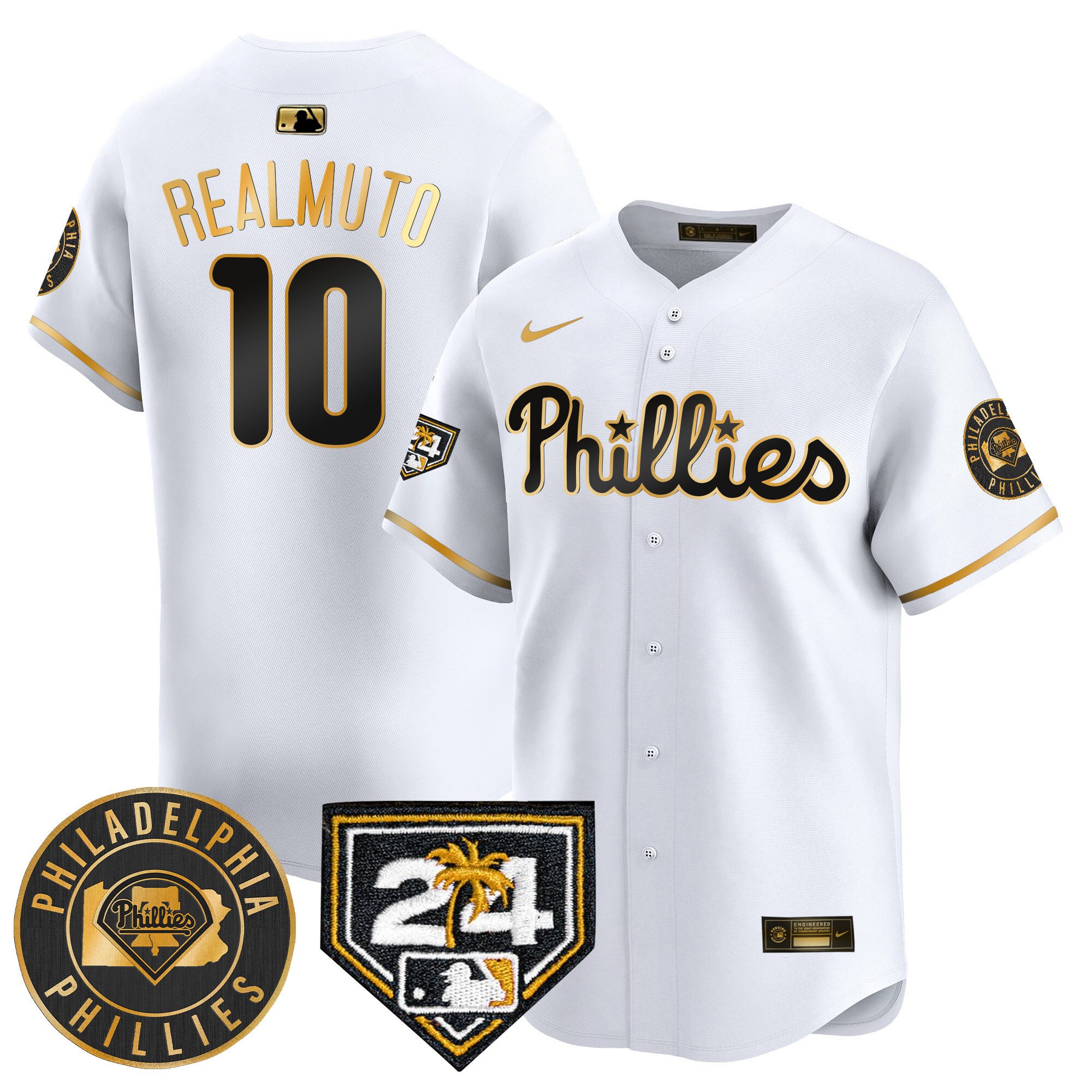 Men's Phillies 2024 Spring Training Patch Vapor Premier Limited Jersey V2 - All Stitched