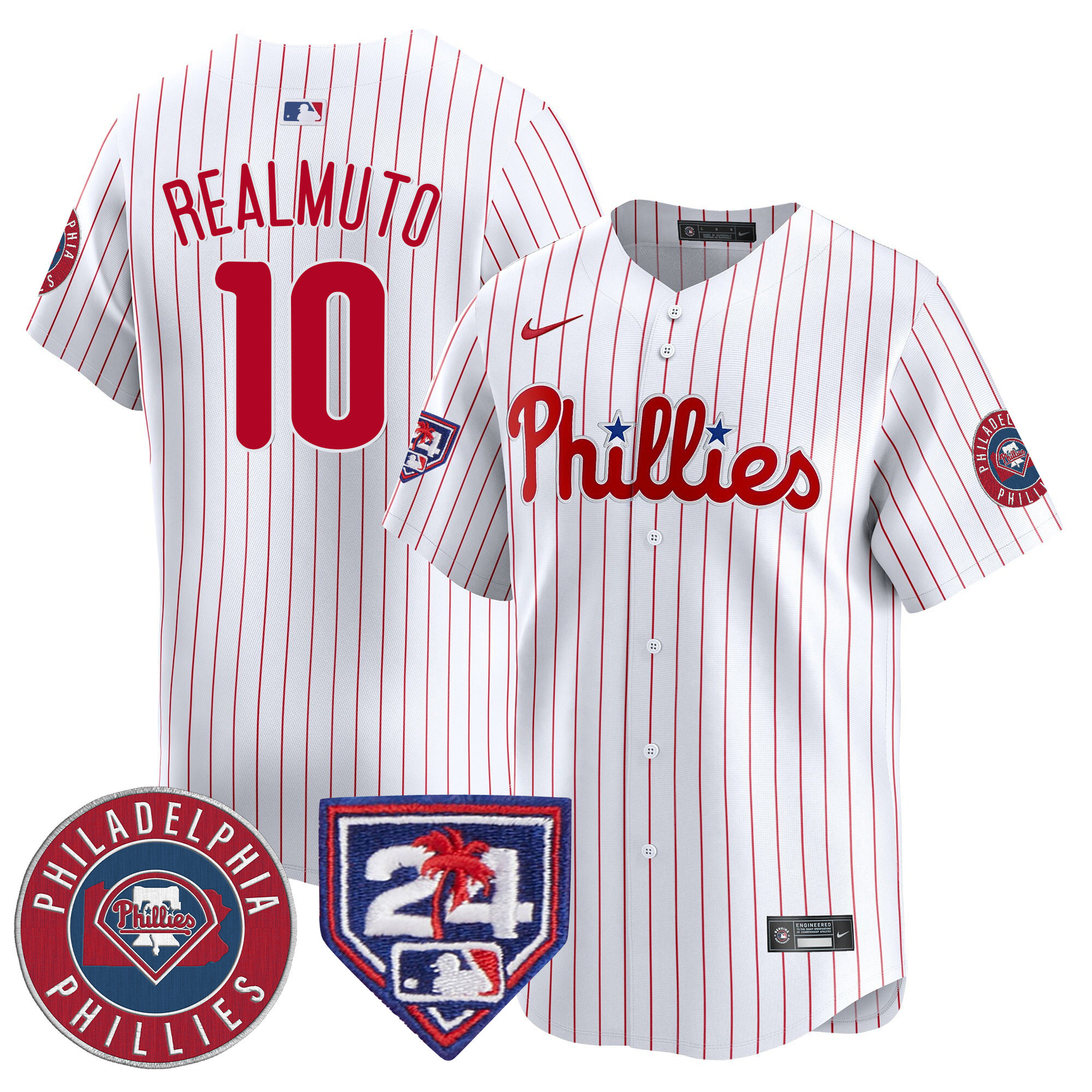 Men's Phillies 2024 Spring Training Patch Vapor Premier Limited Jersey V2 - All Stitched