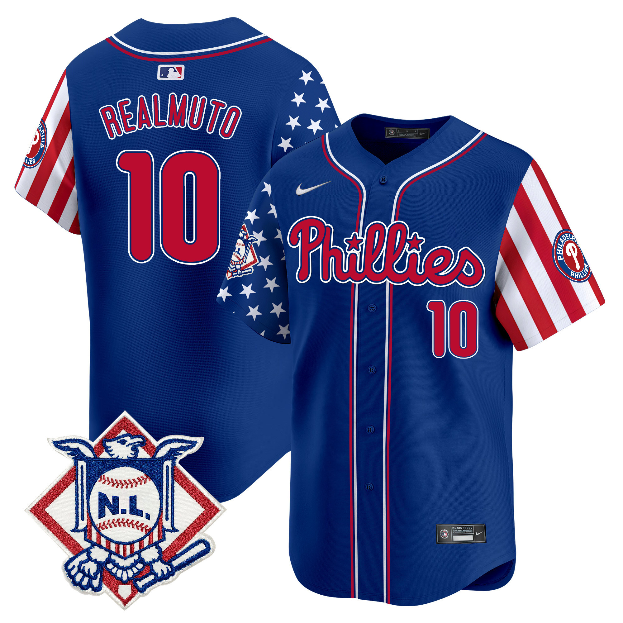 Men's Phillies 2025 Fourth of July Vapor Premier Limited Jersey V2 - All Stitched