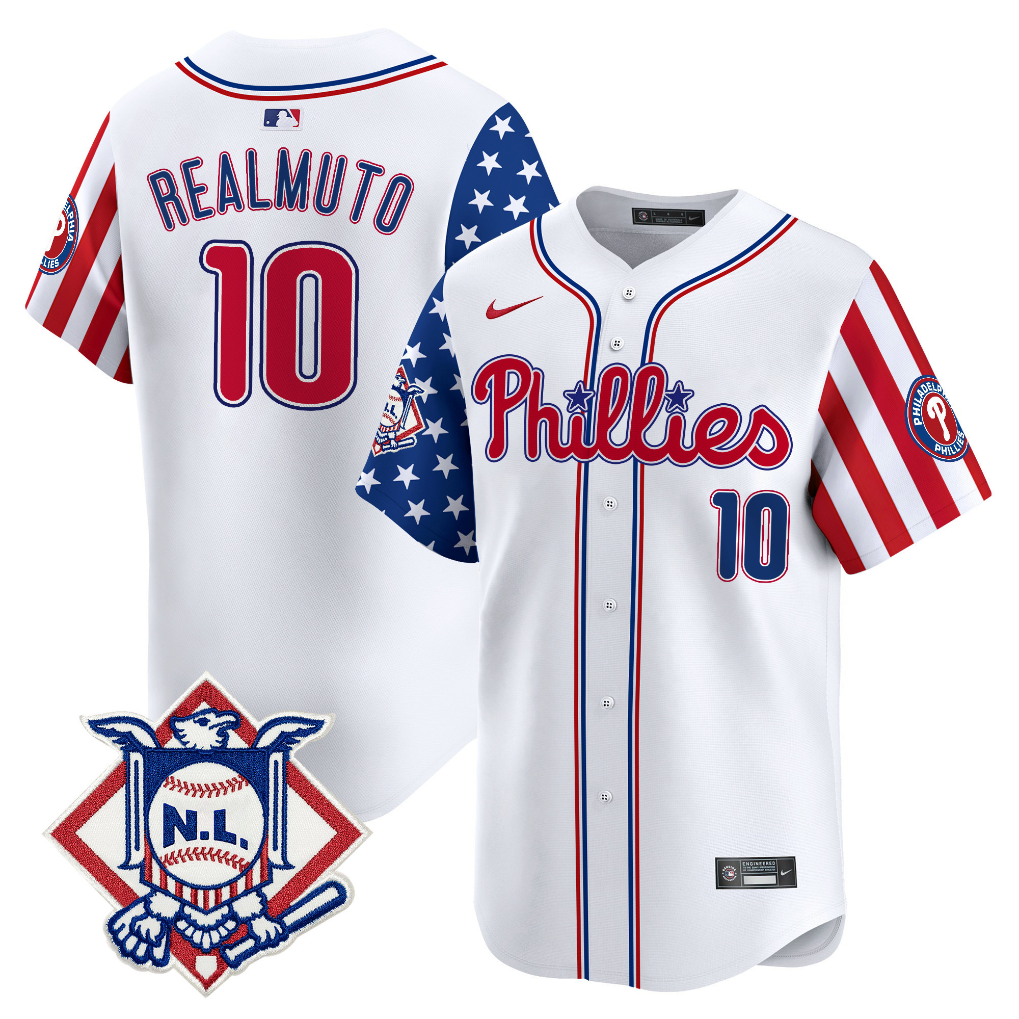 Men's Phillies 2025 Fourth of July Vapor Premier Limited Jersey V2 - All Stitched