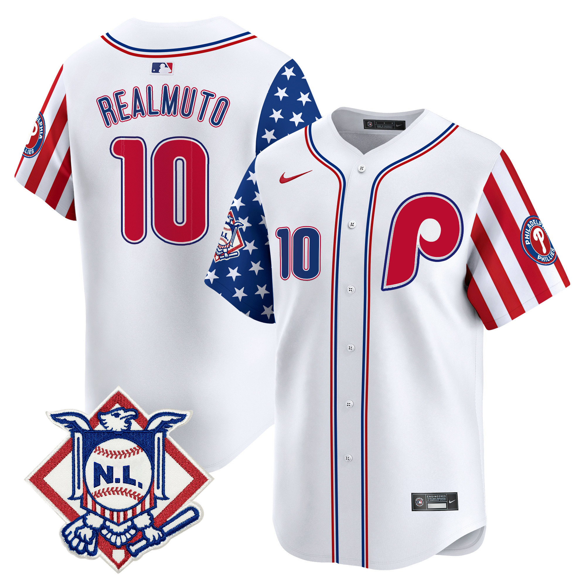 Men's Phillies 2025 Fourth of July Vapor Premier Limited Jersey V2 - All Stitched