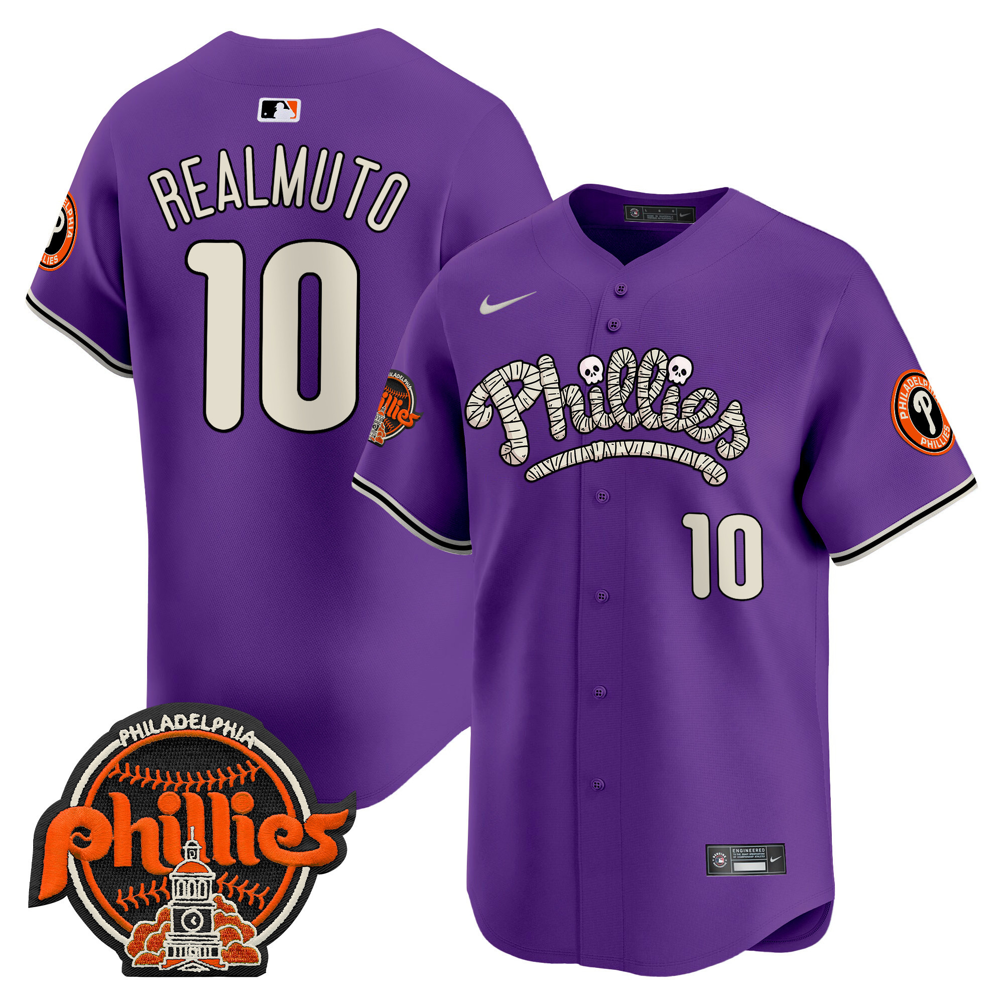 Men's Phillies Halloween Vapor Premier Limited Jersey - All Stitched