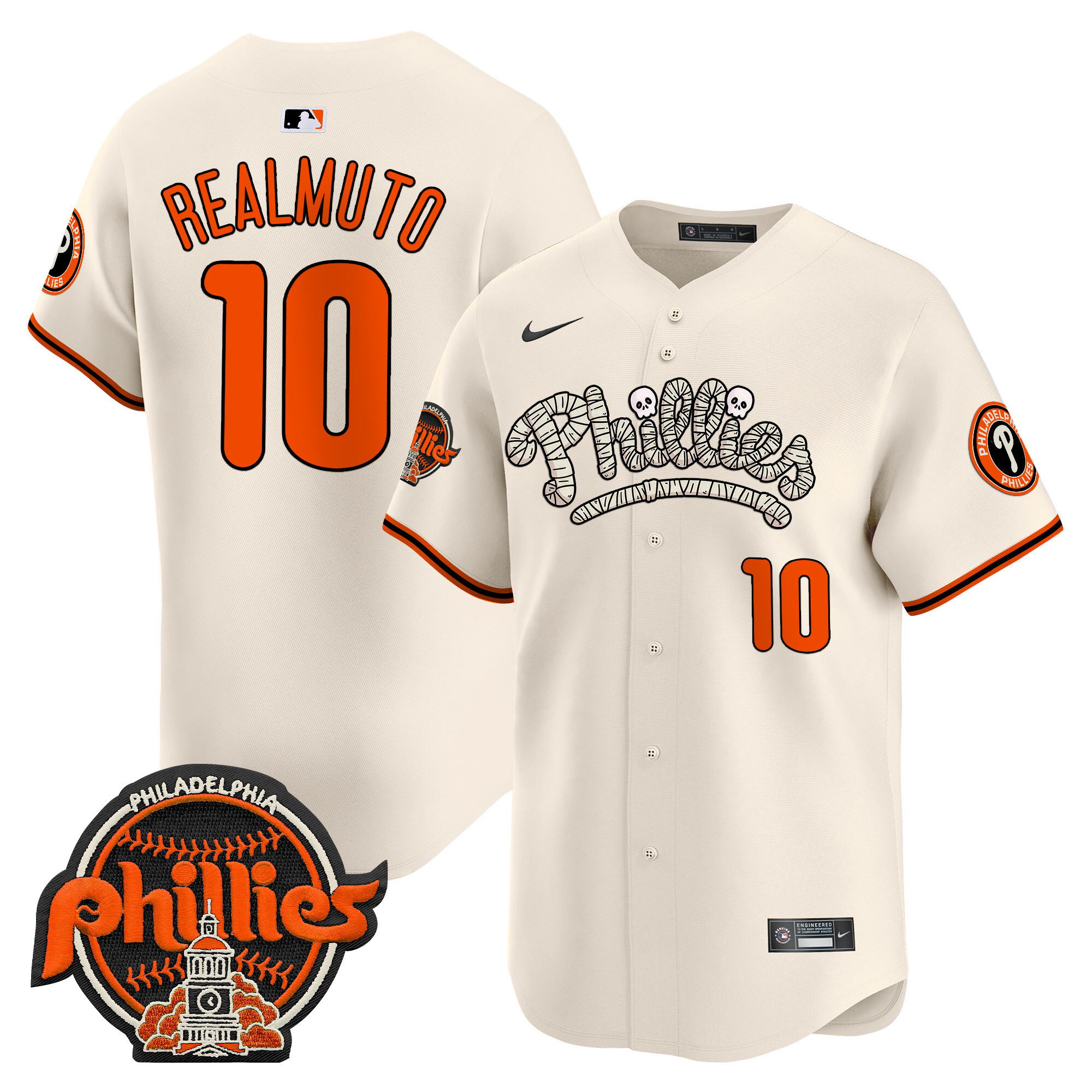 Men's Phillies Halloween Vapor Premier Limited Jersey - All Stitched
