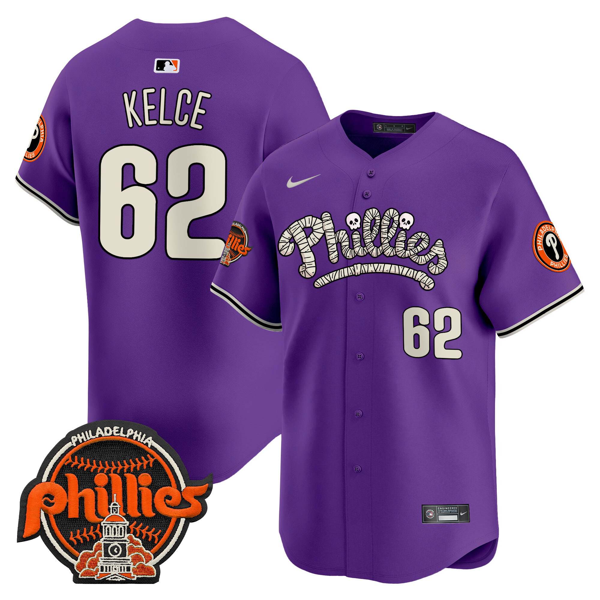 Men's Phillies Halloween Vapor Premier Limited Jersey - All Stitched