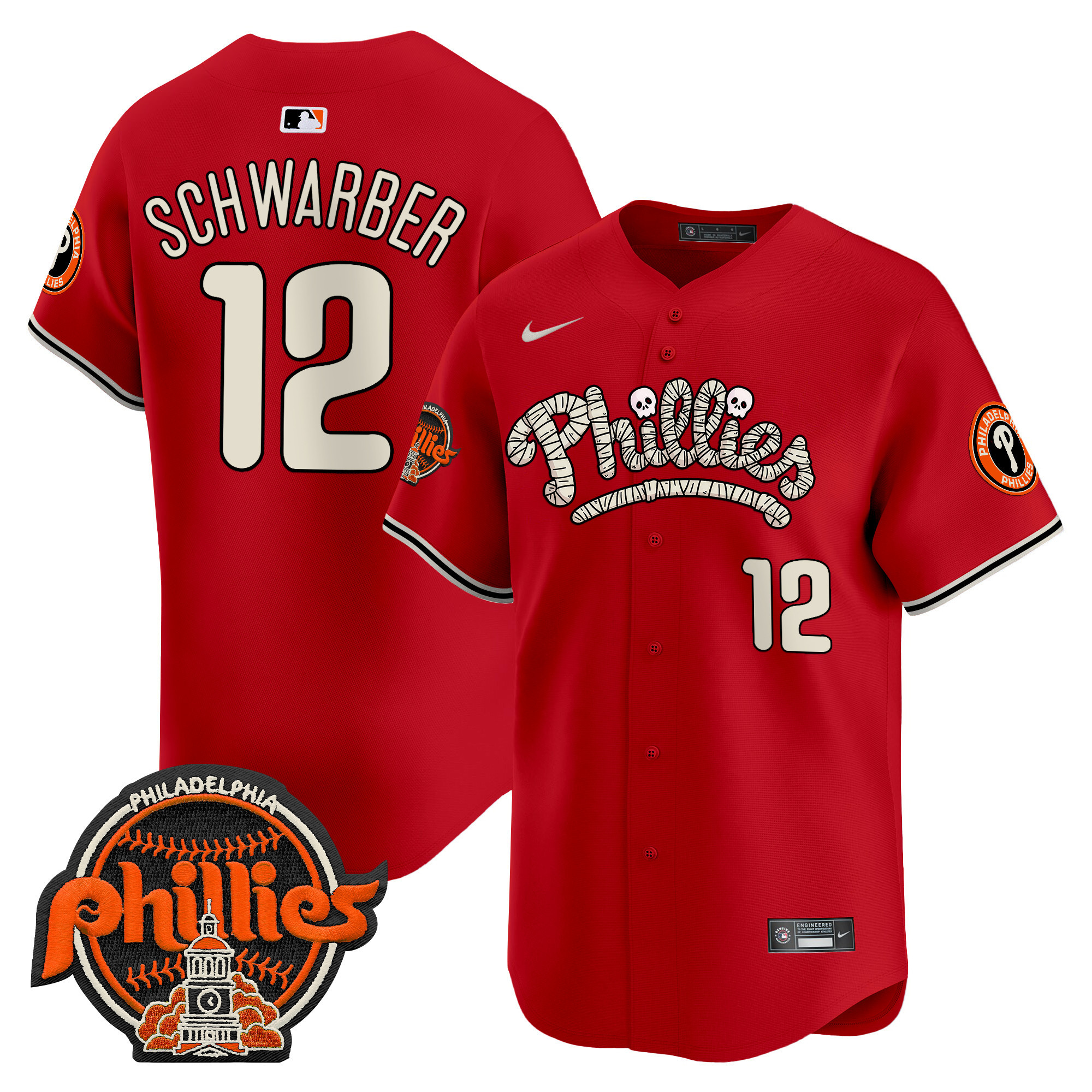 Men's Phillies Halloween Vapor Premier Limited Jersey - All Stitched