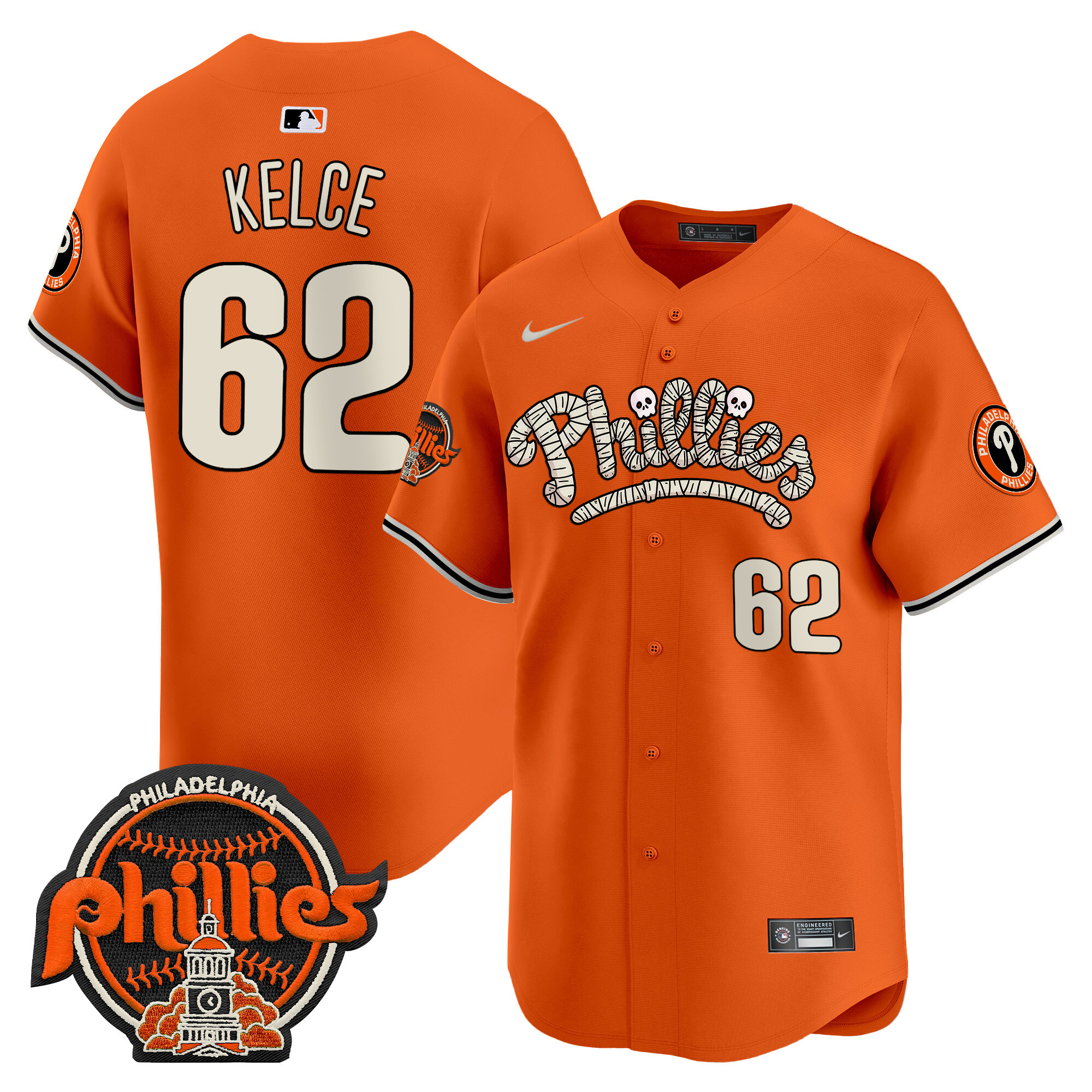 Men's Phillies Halloween Vapor Premier Limited Jersey - All Stitched