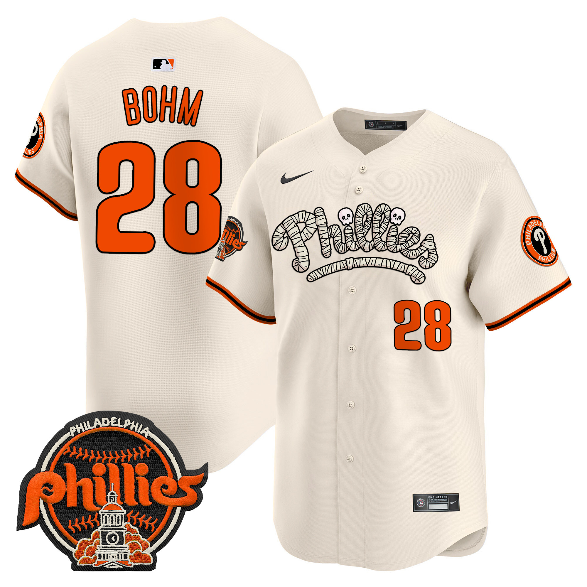 Men's Phillies Halloween Vapor Premier Limited Jersey - All Stitched