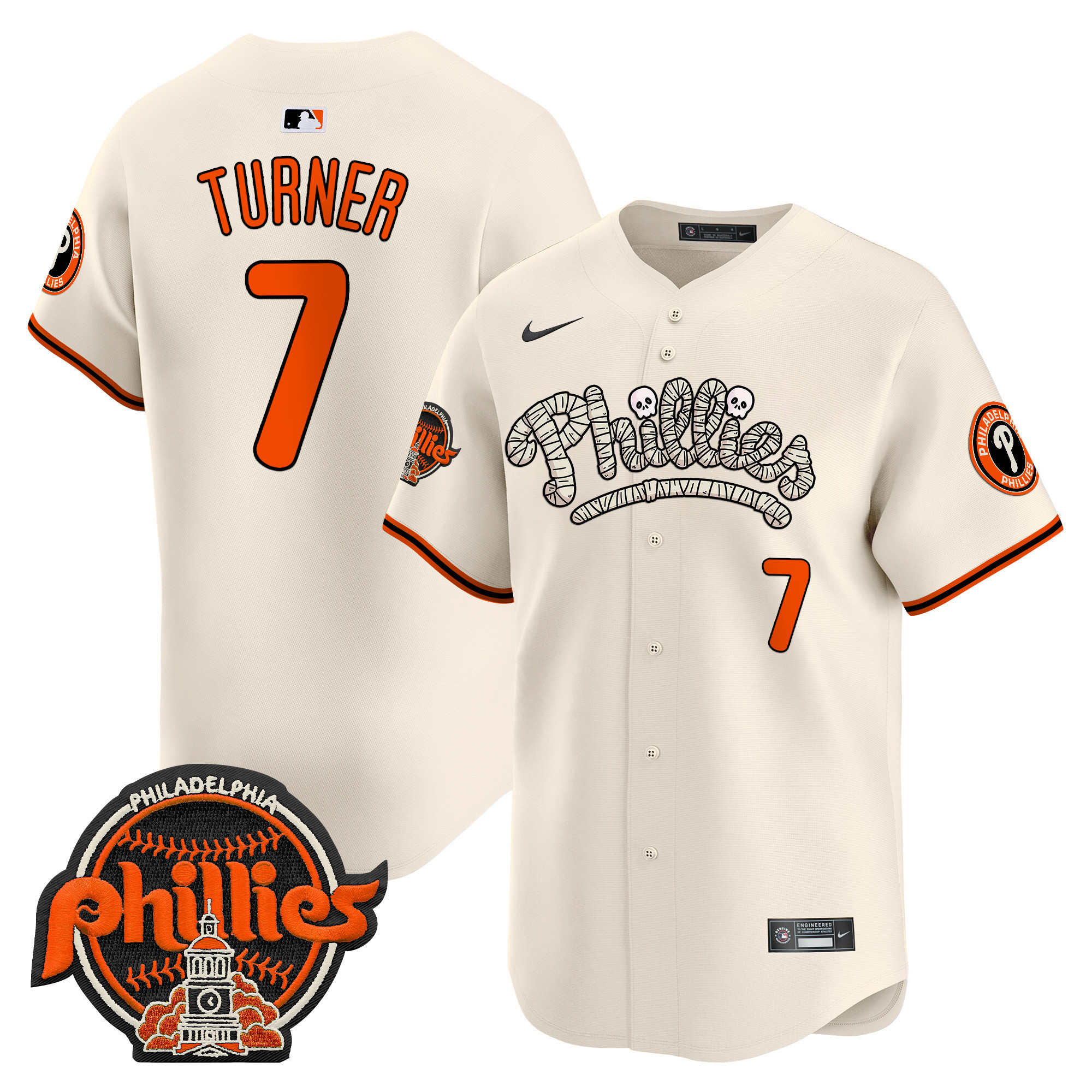 Men's Phillies Halloween Vapor Premier Limited Jersey - All Stitched