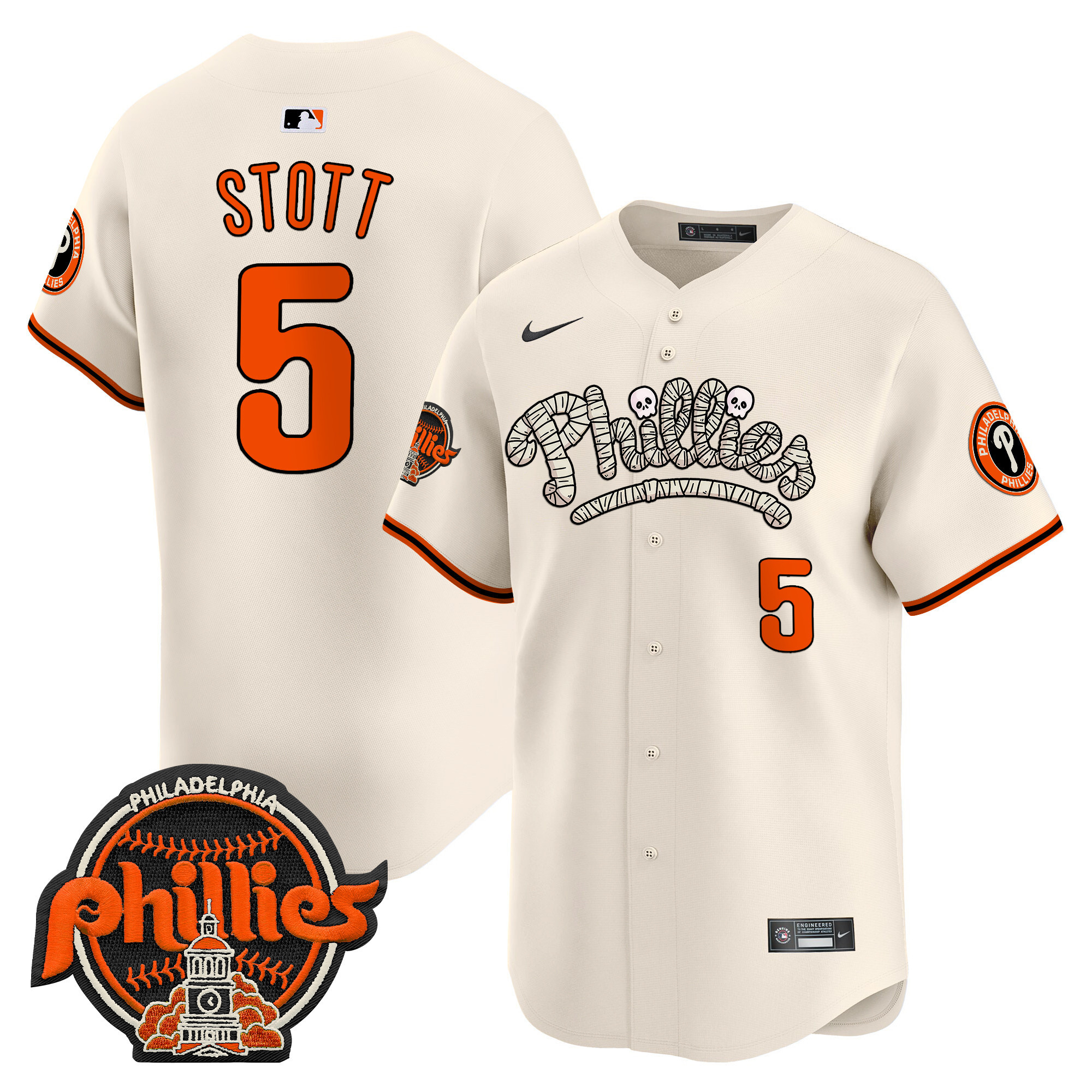 Men's Phillies Halloween Vapor Premier Limited Jersey - All Stitched