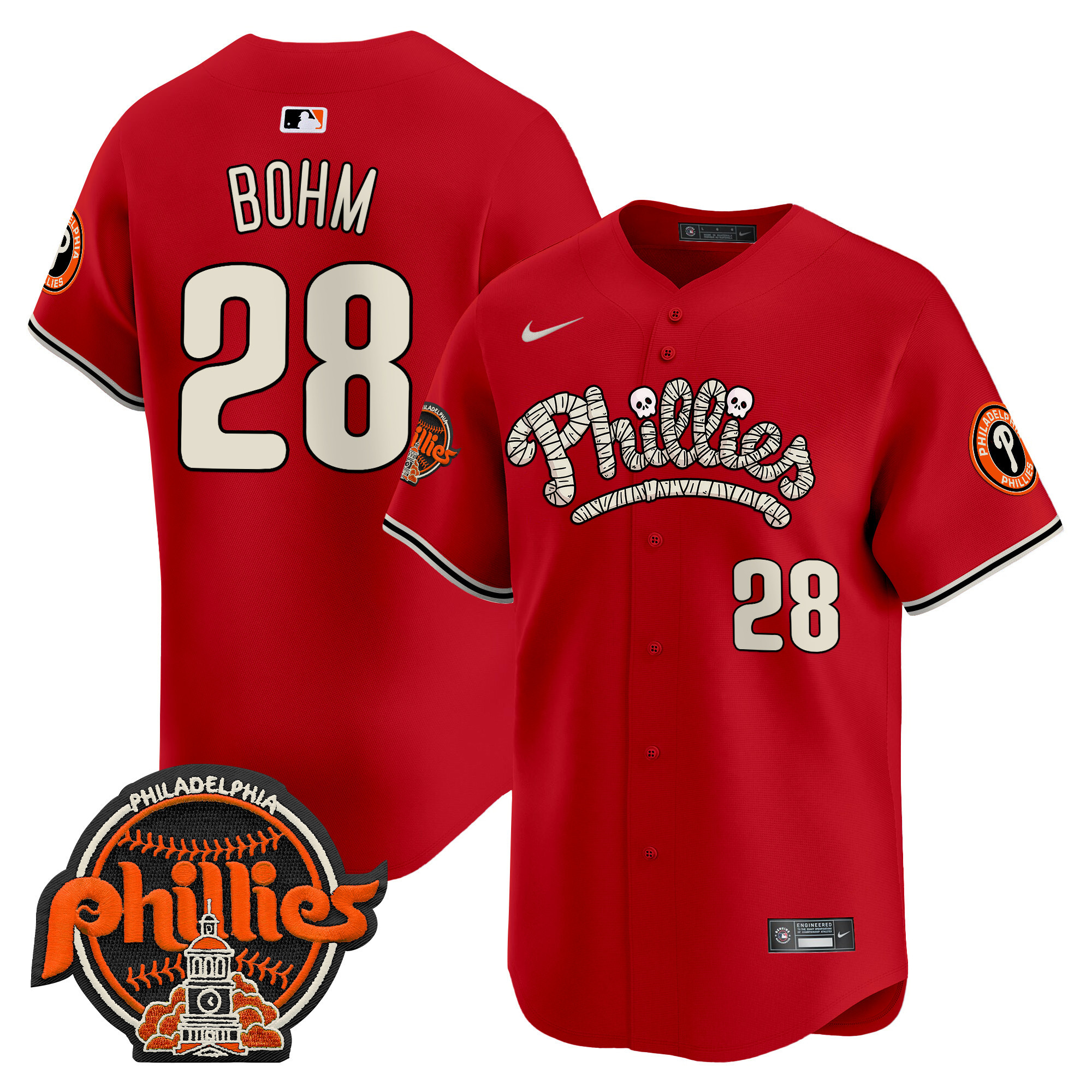 Men's Phillies Halloween Vapor Premier Limited Jersey - All Stitched