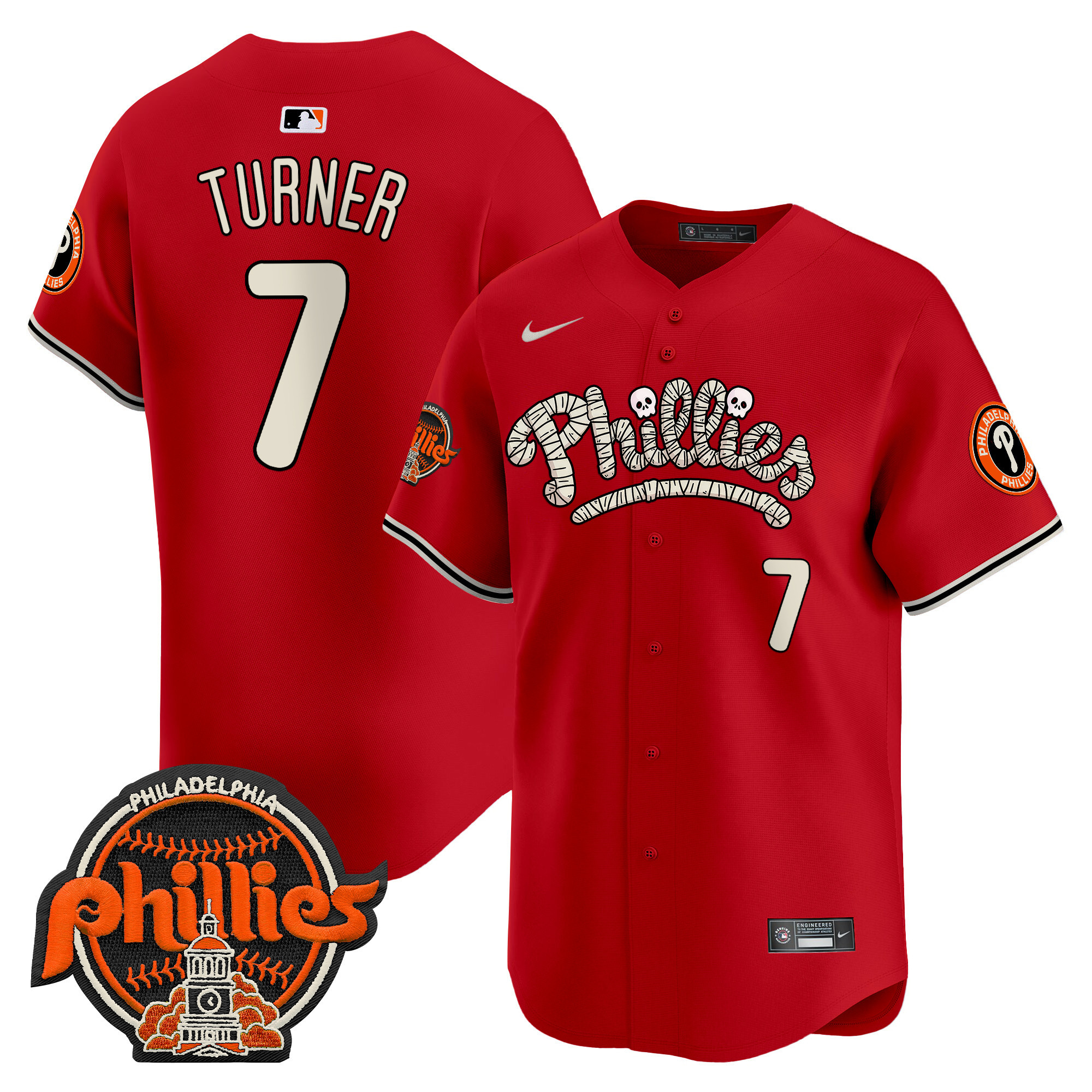 Men's Phillies Halloween Vapor Premier Limited Jersey - All Stitched