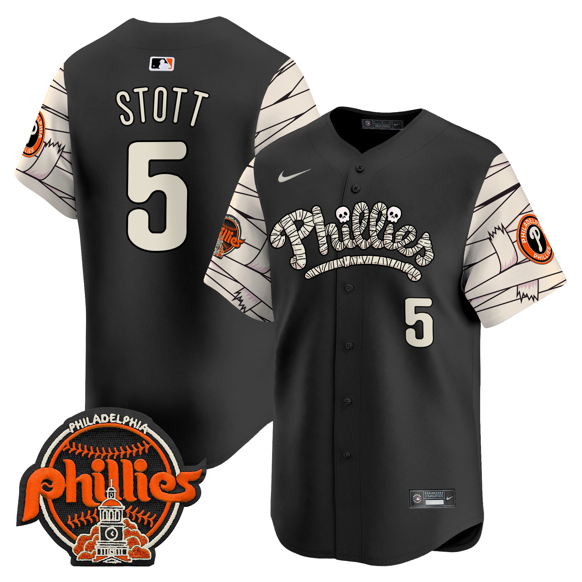 Men's Phillies Halloween Vapor Premier Limited Jersey V2 - All Stitched