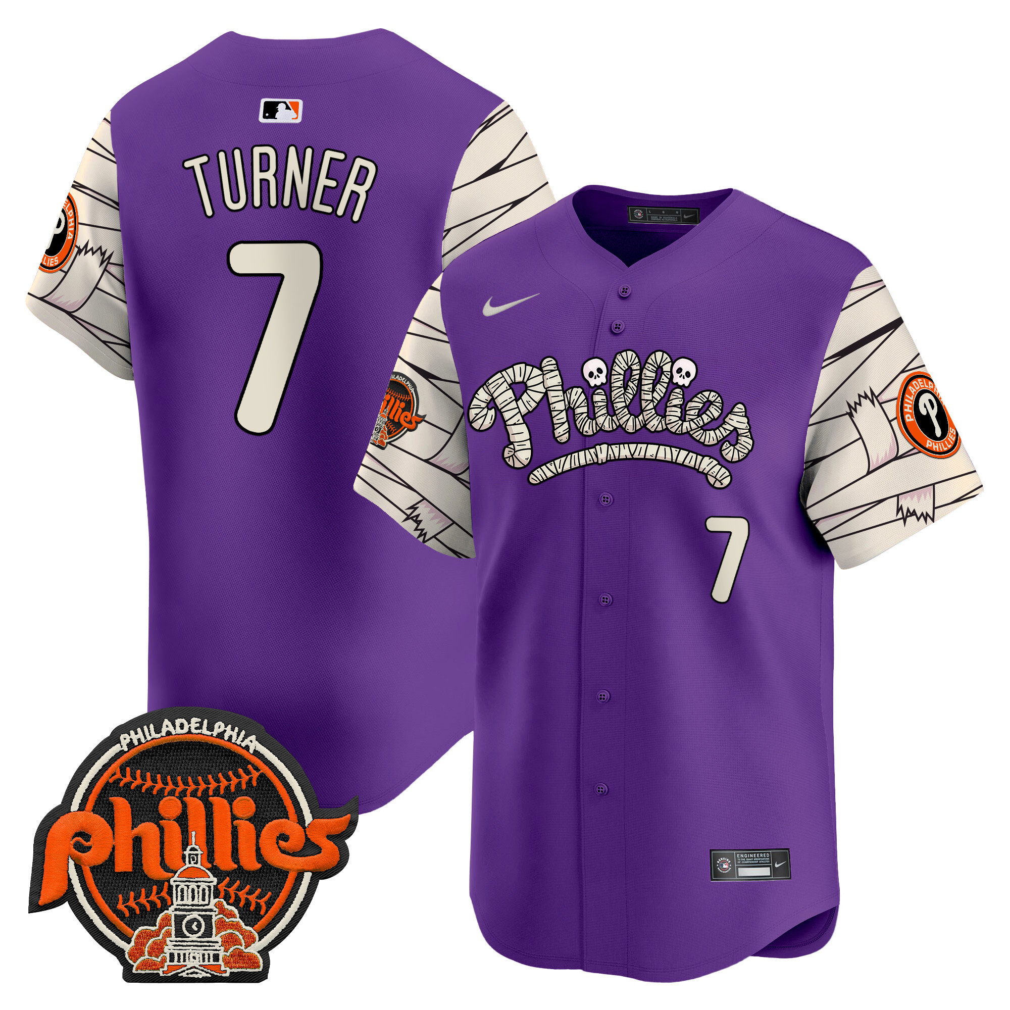 Men's Phillies Halloween Vapor Premier Limited Jersey V2 - All Stitched