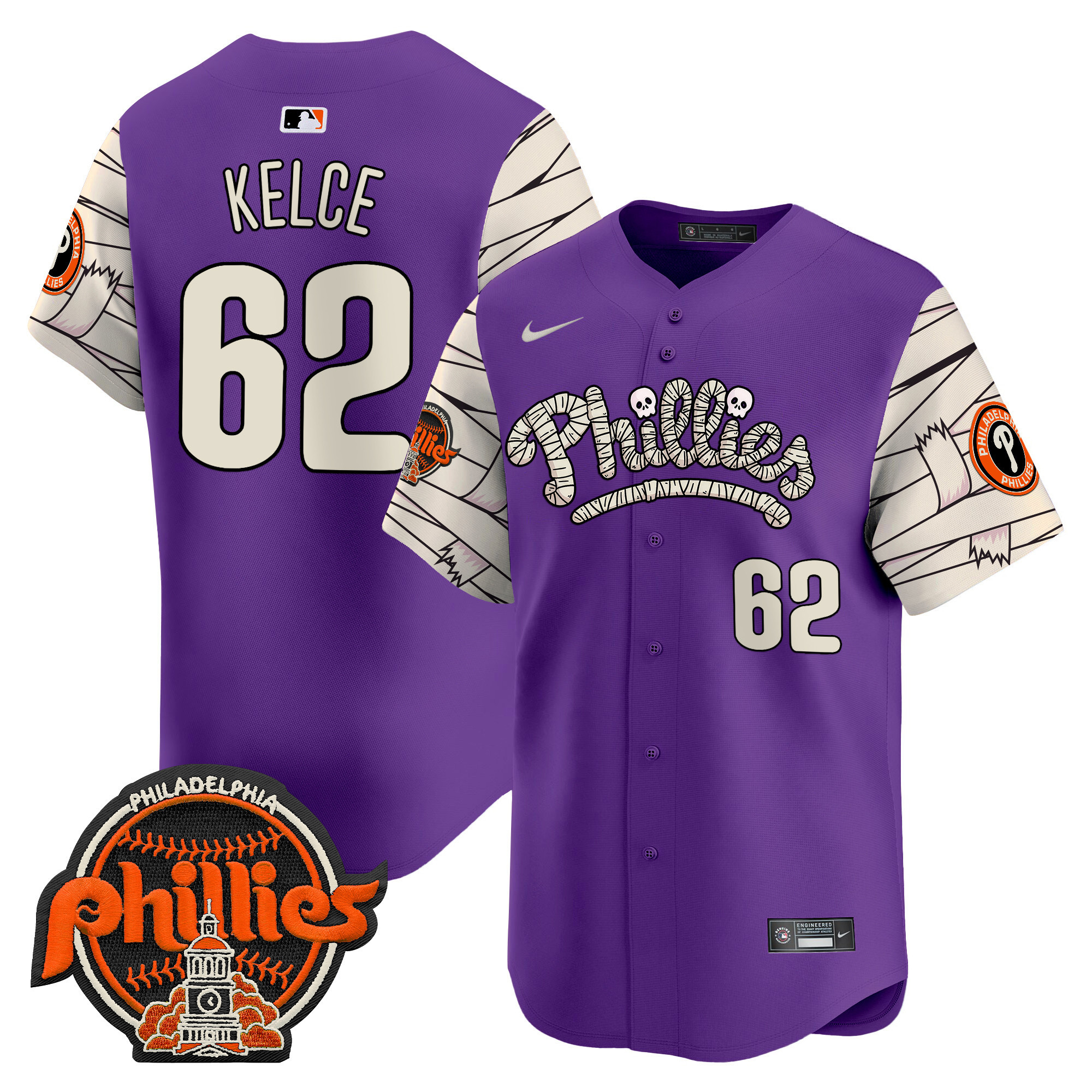 Men's Phillies Halloween Vapor Premier Limited Jersey V2 - All Stitched