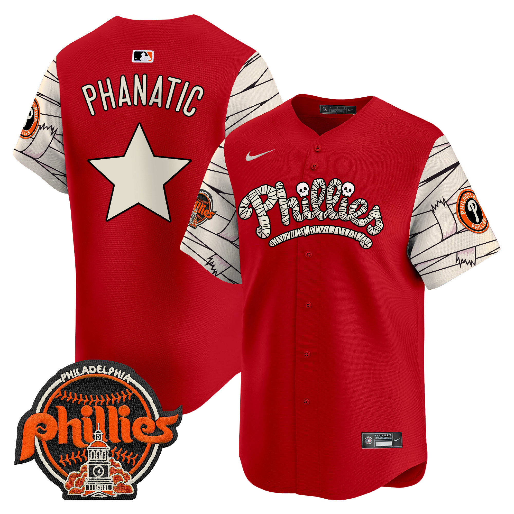 Men's Phillies Halloween Vapor Premier Limited Jersey V2 - All Stitched
