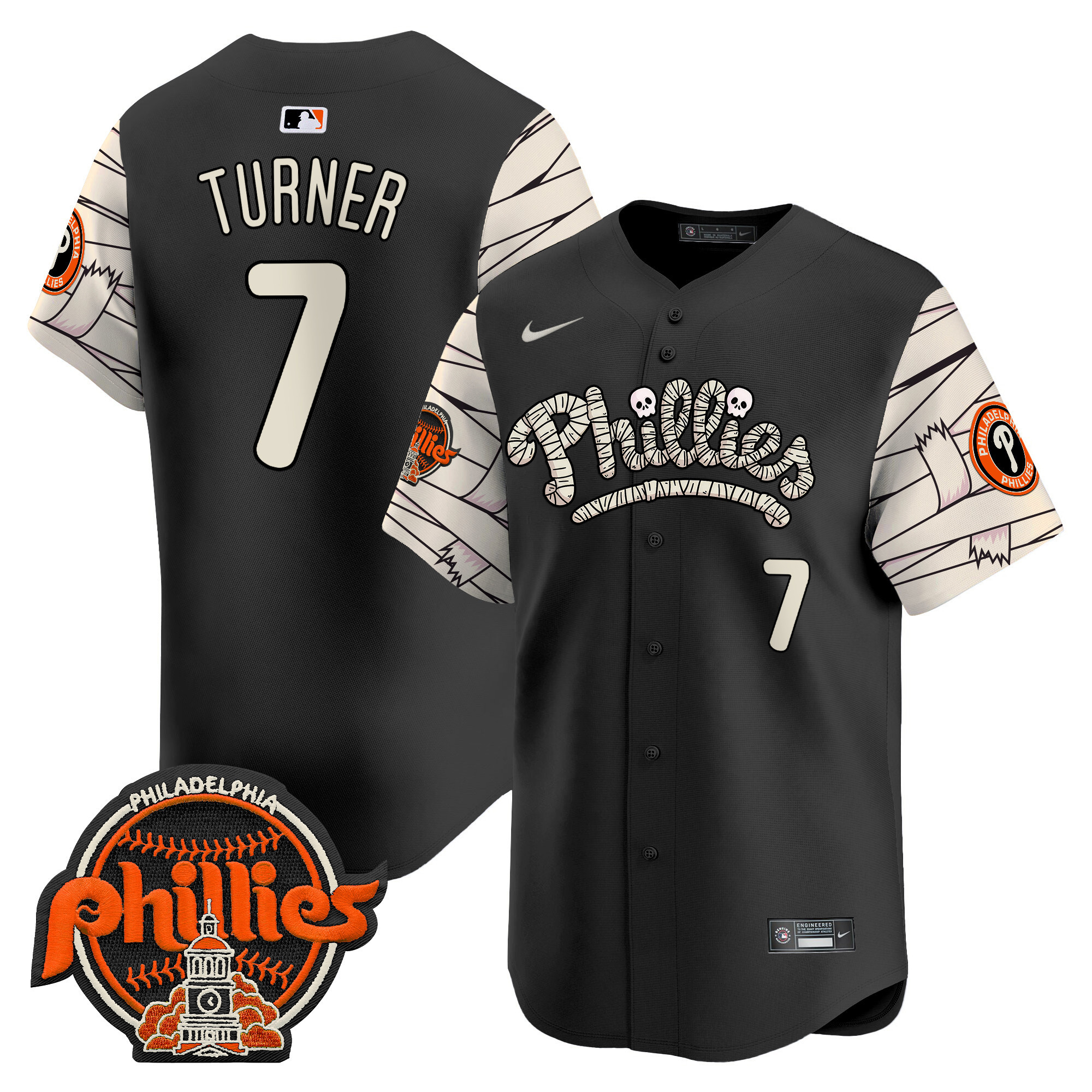 Men's Phillies Halloween Vapor Premier Limited Jersey V2 - All Stitched