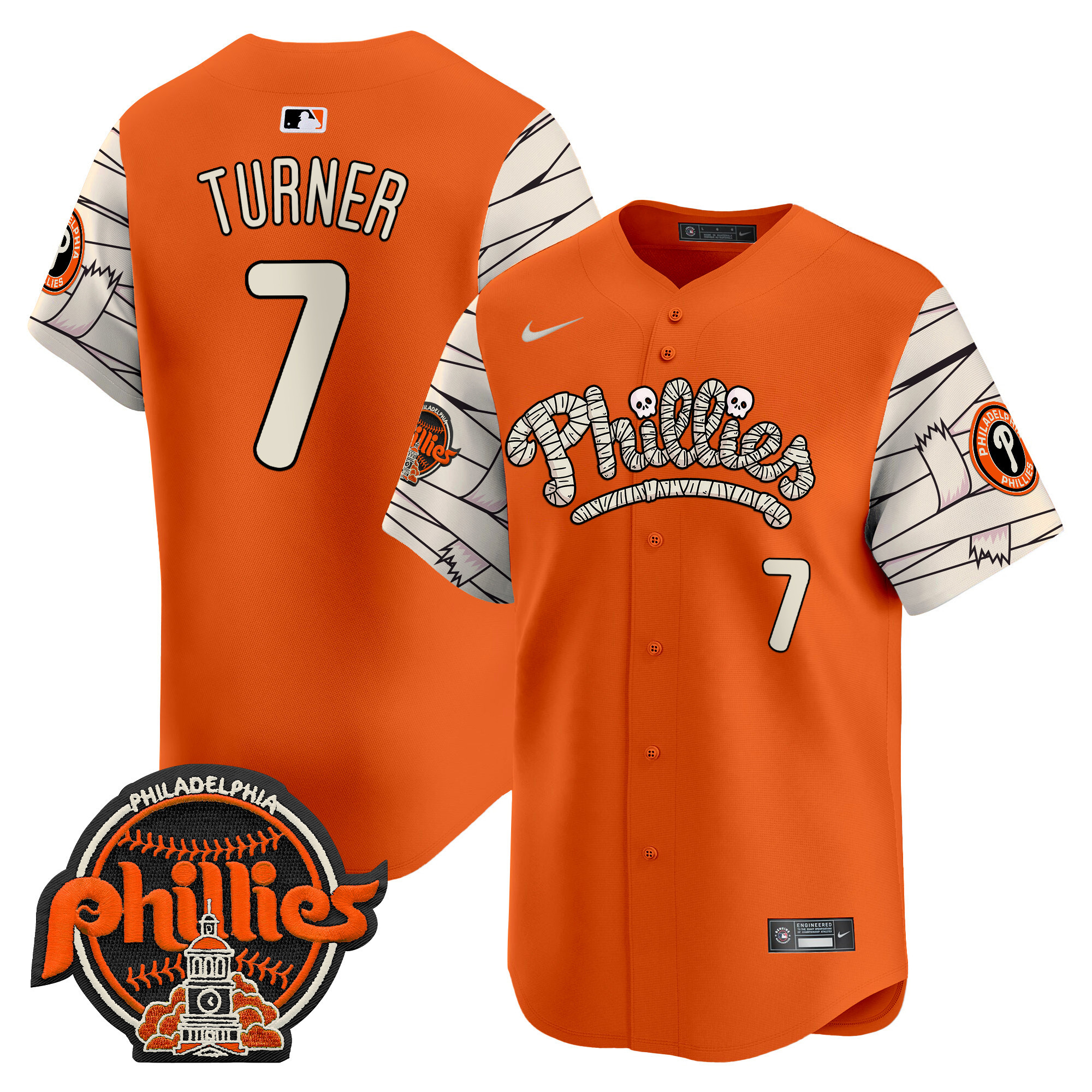 Men's Phillies Halloween Vapor Premier Limited Jersey V2 - All Stitched