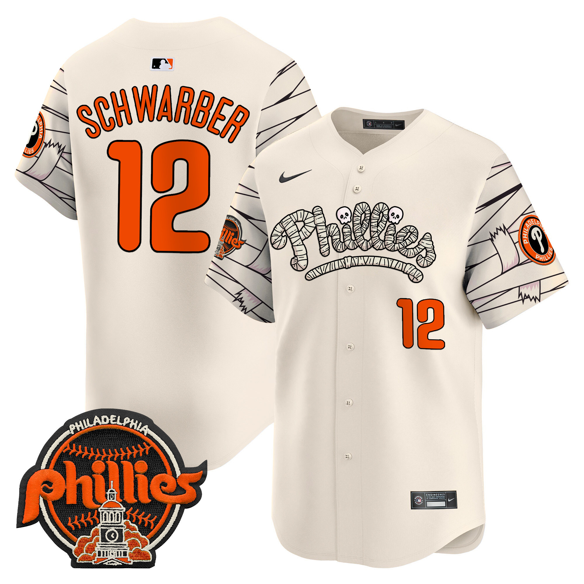 Men's Phillies Halloween Vapor Premier Limited Jersey V2 - All Stitched