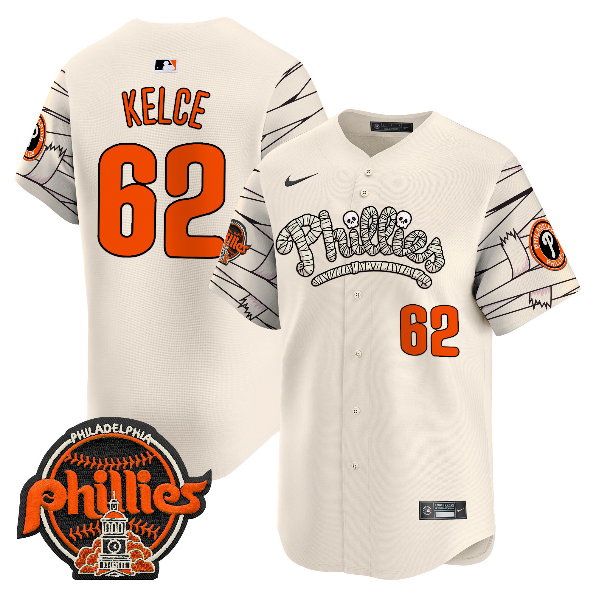 Men's Phillies Halloween Vapor Premier Limited Jersey V2 - All Stitched