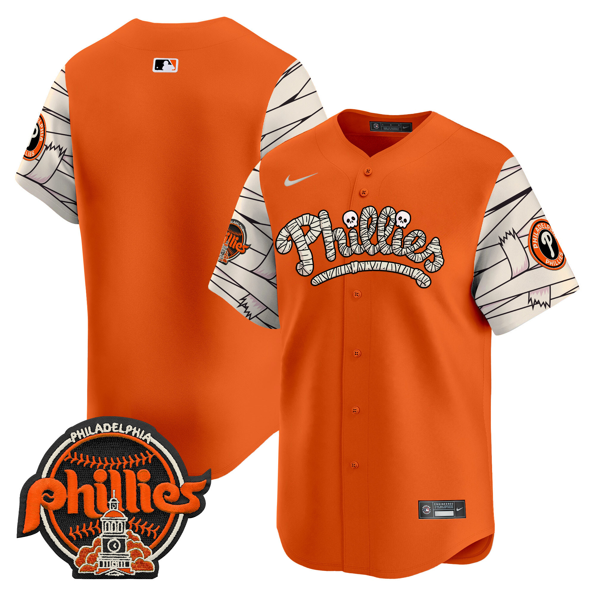 Men's Phillies Halloween Vapor Premier Limited Jersey V2 - All Stitched