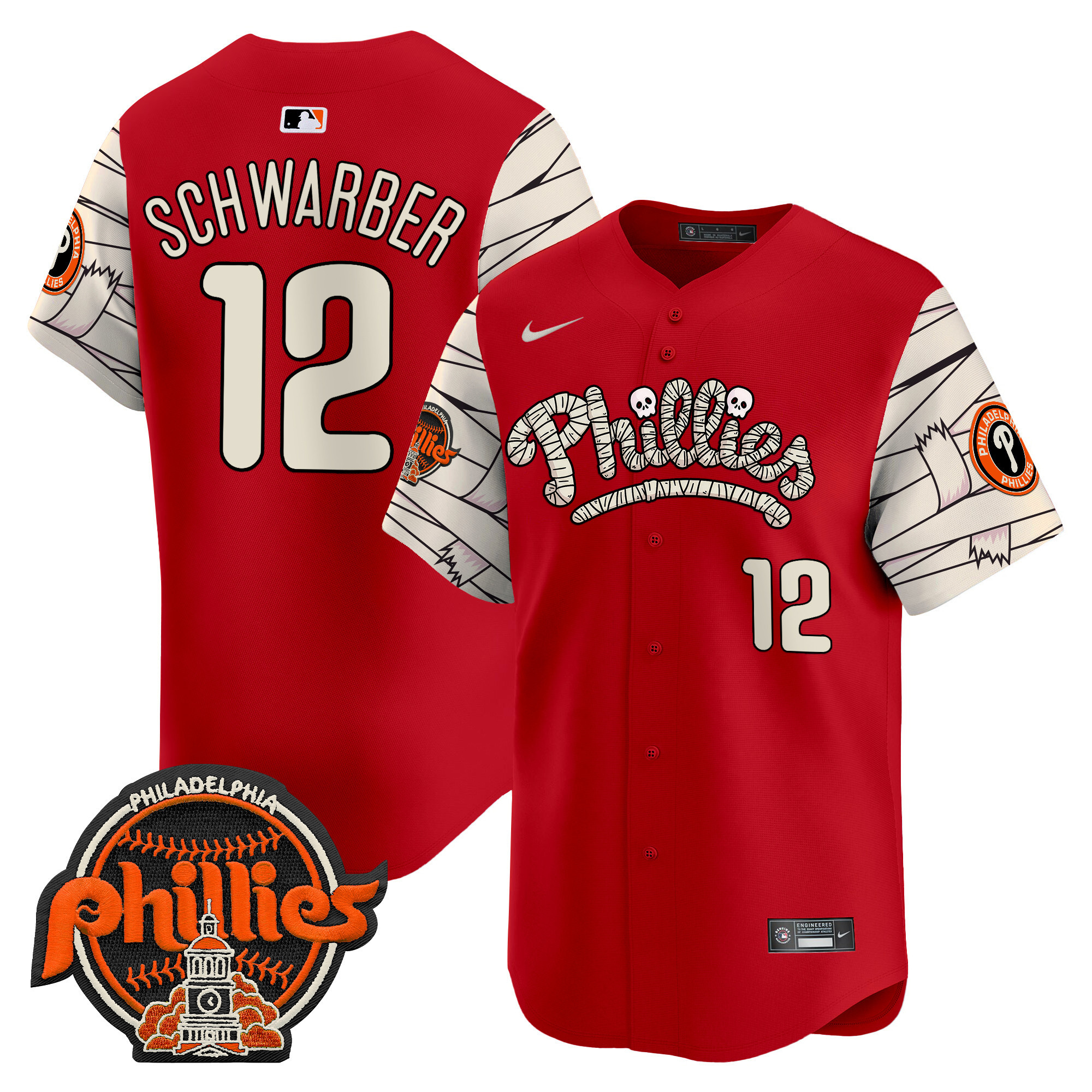 Men's Phillies Halloween Vapor Premier Limited Jersey V2 - All Stitched