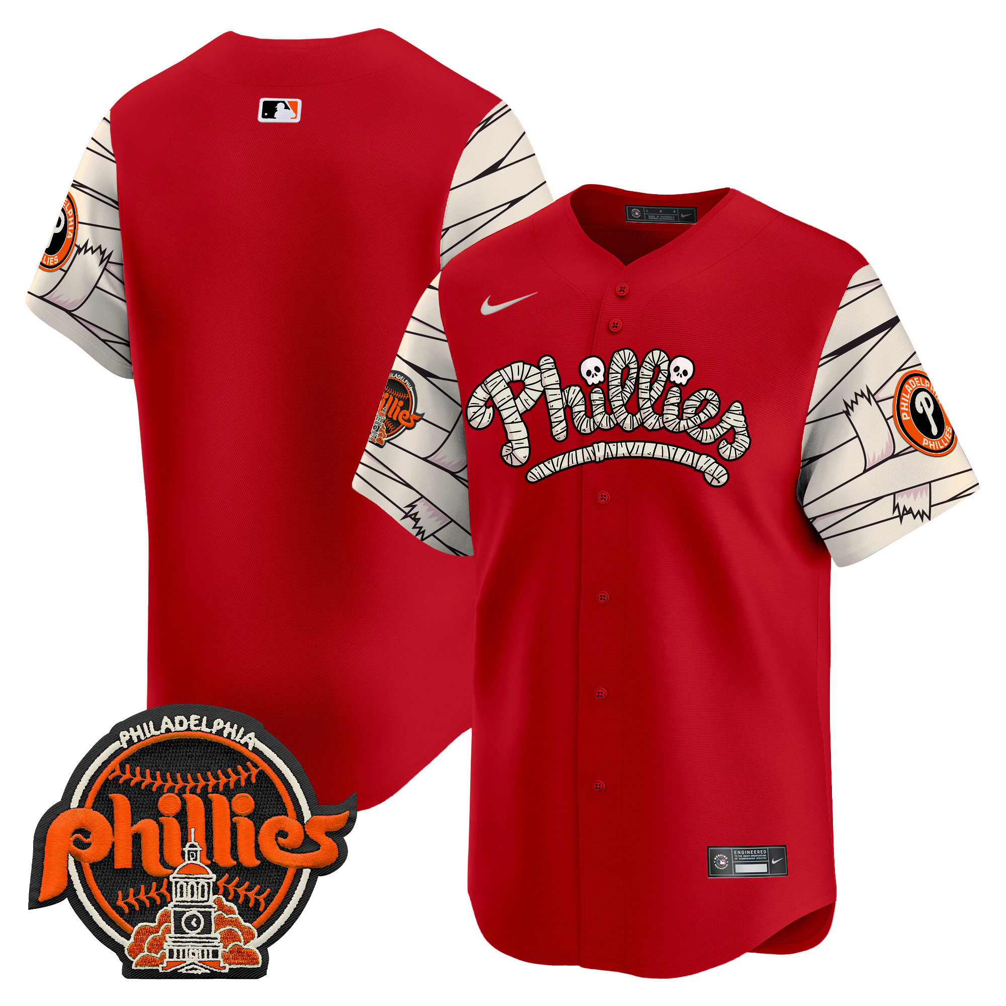 Men's Phillies Halloween Vapor Premier Limited Jersey V2 - All Stitched