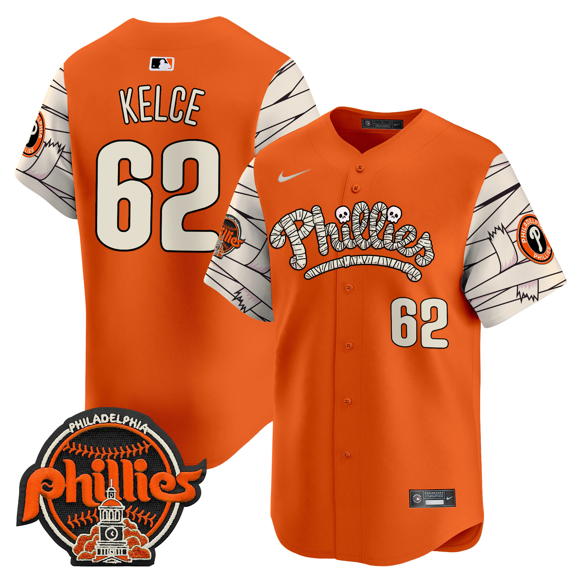 Men's Phillies Halloween Vapor Premier Limited Jersey V2 - All Stitched