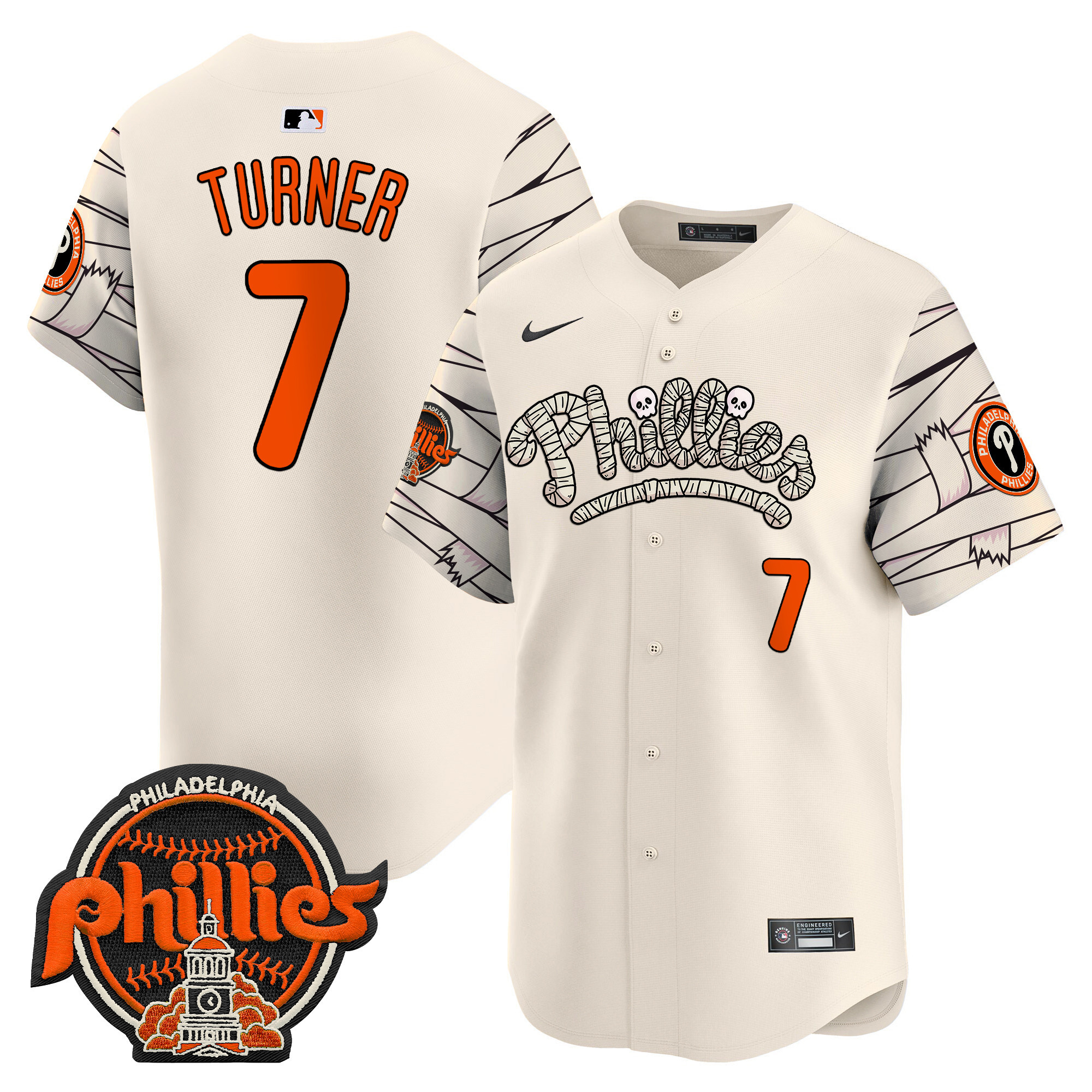Men's Phillies Halloween Vapor Premier Limited Jersey V2 - All Stitched