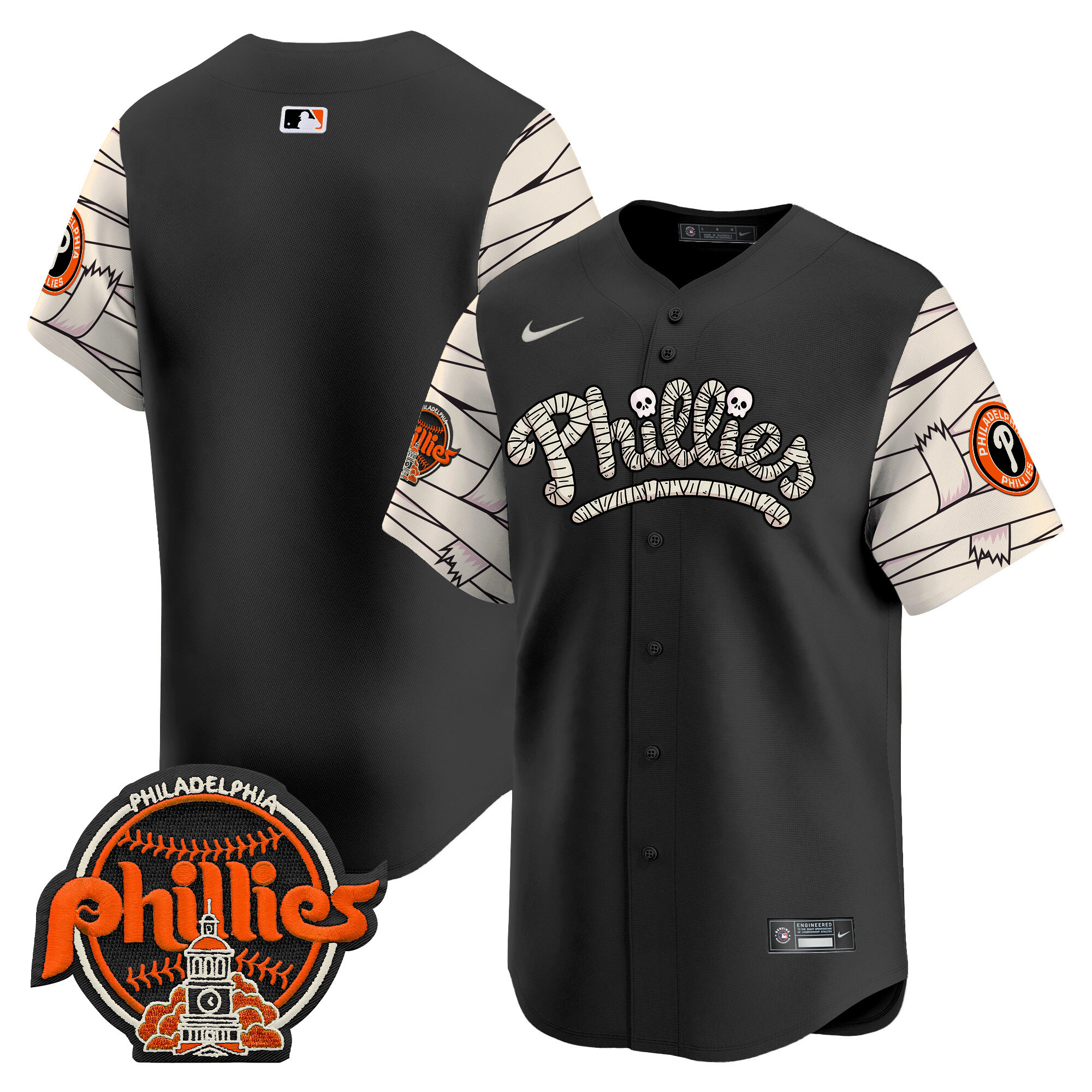 Men's Phillies Halloween Vapor Premier Limited Jersey V2 - All Stitched