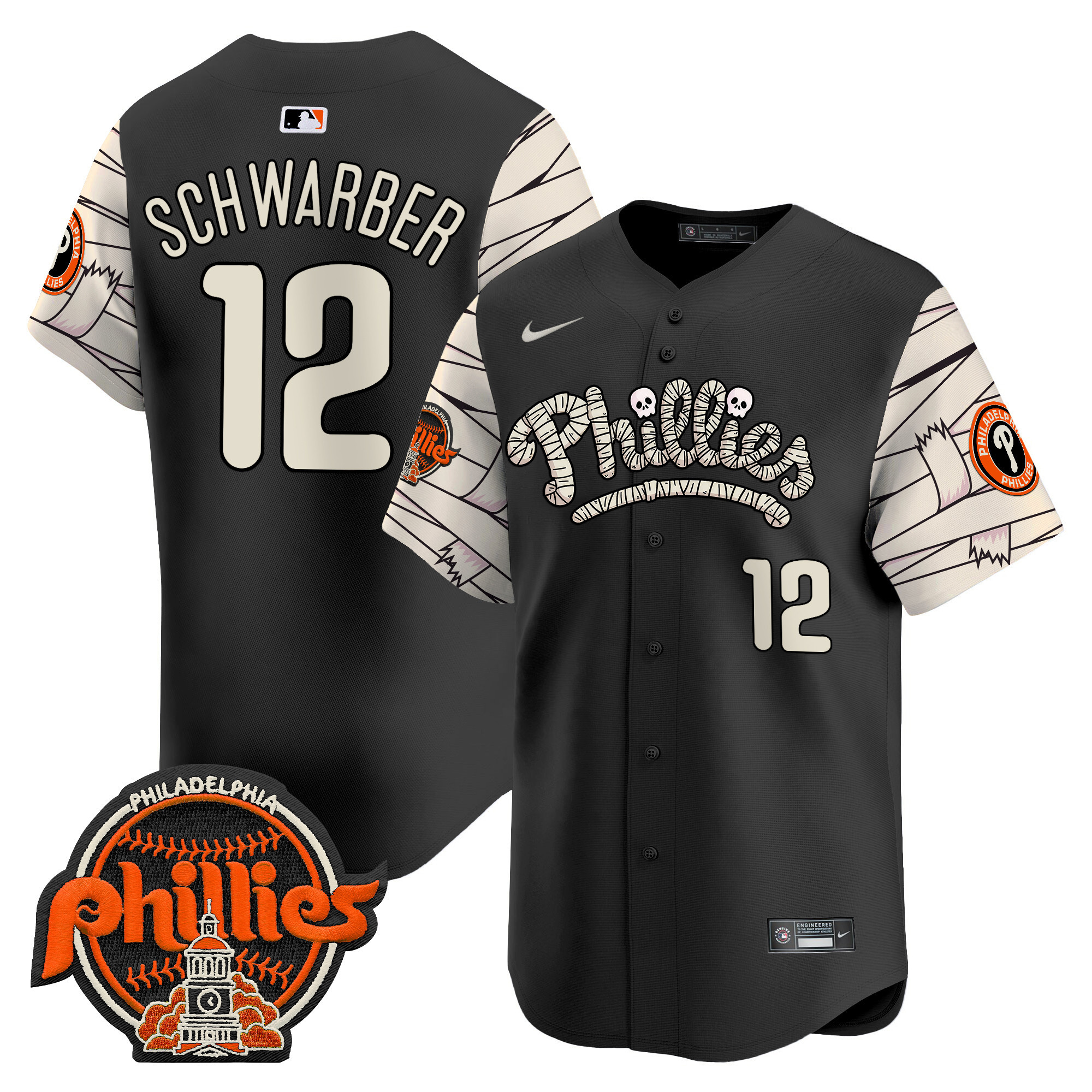 Men's Phillies Halloween Vapor Premier Limited Jersey V2 - All Stitched