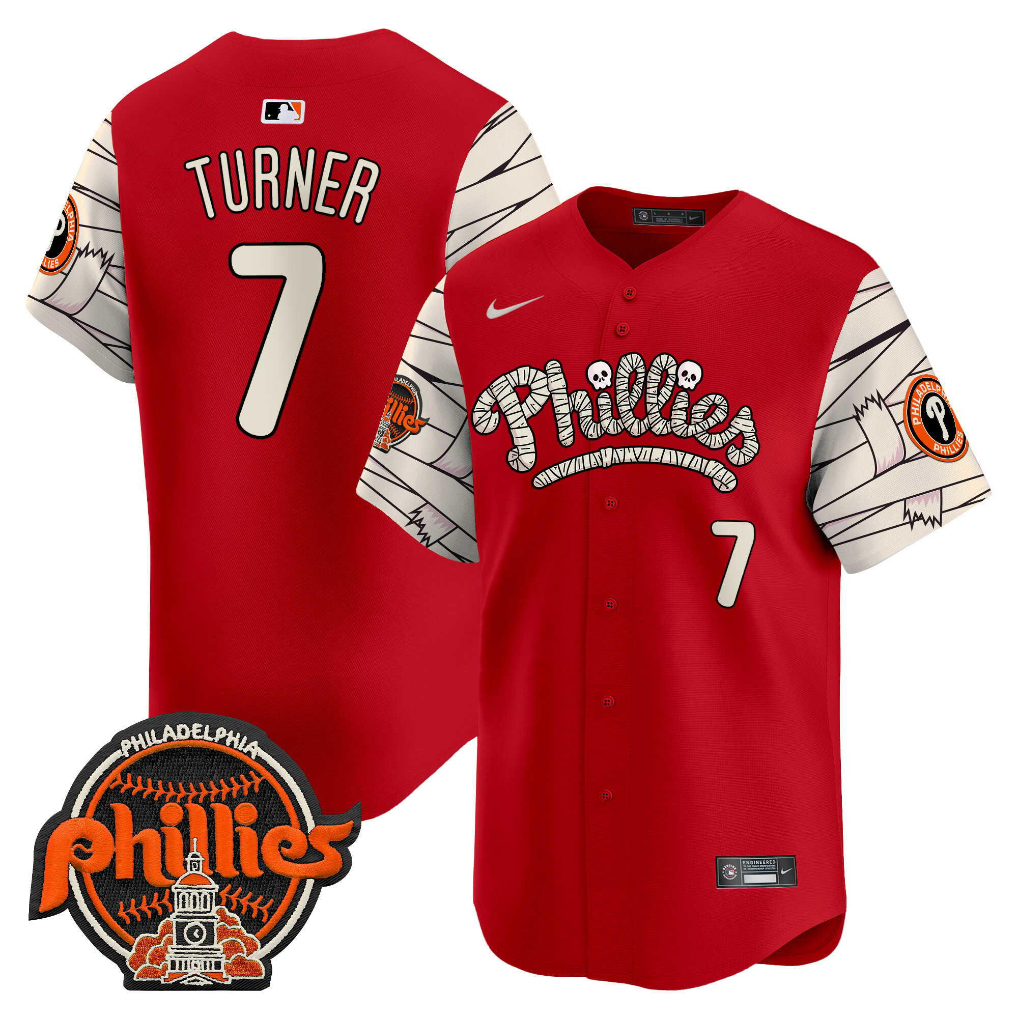 Men's Phillies Halloween Vapor Premier Limited Jersey V2 - All Stitched