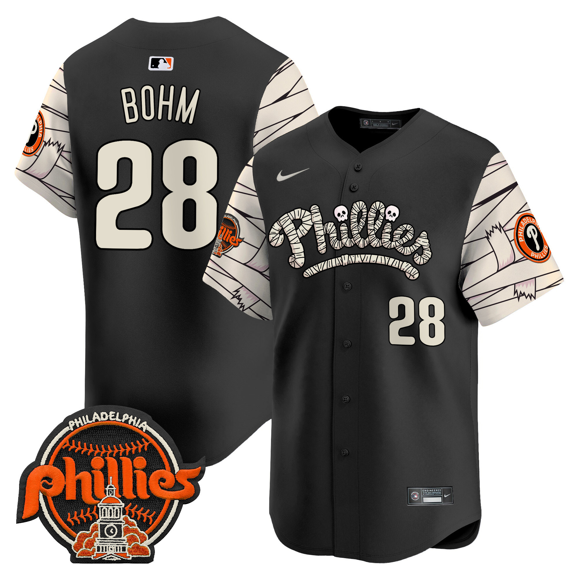 Men's Phillies Halloween Vapor Premier Limited Jersey V2 - All Stitched